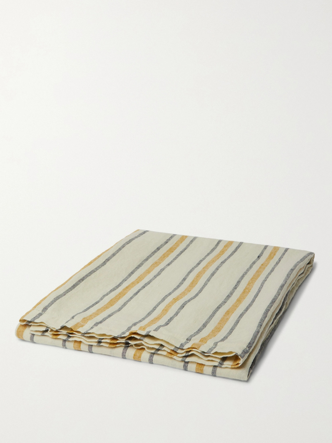 Frescobol Carioca Striped Linen Towel In Yellow