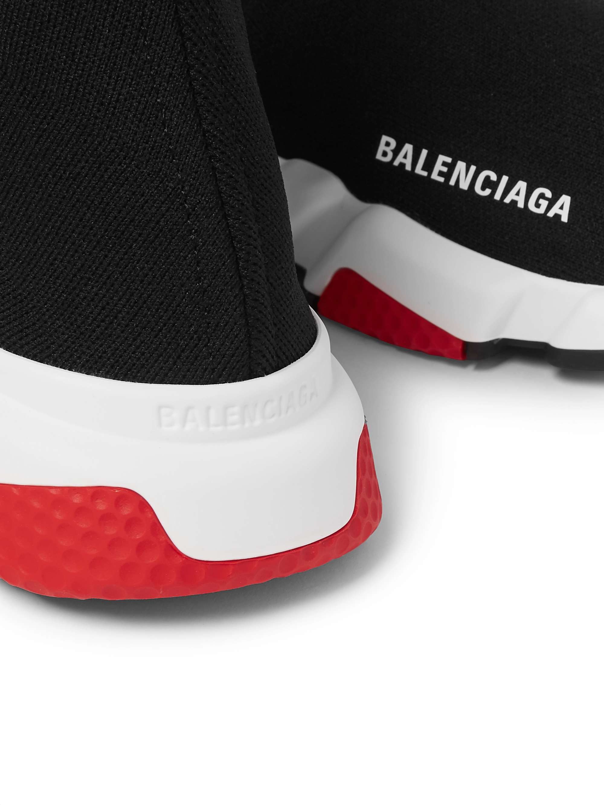 BALENCIAGA Speed Sock Stretch-Knit Slip-On Sneakers