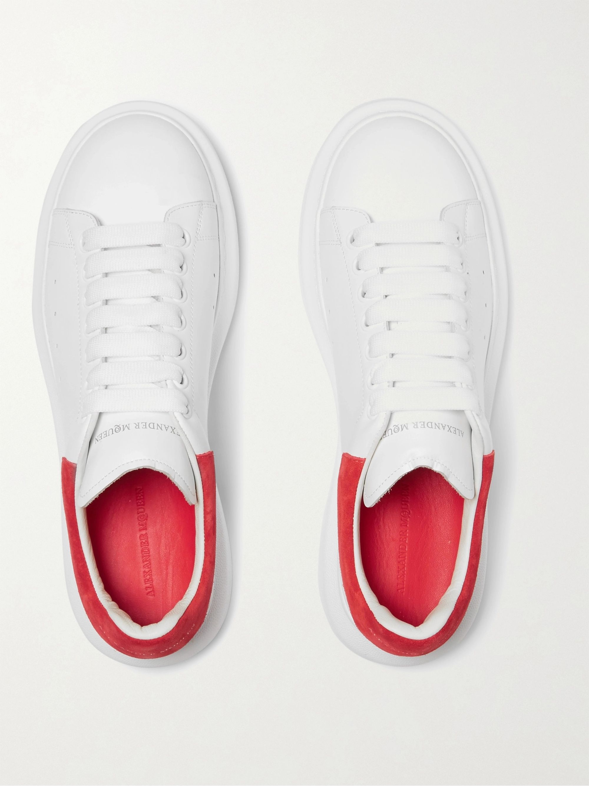 alexander mcqueen red and white sneakers