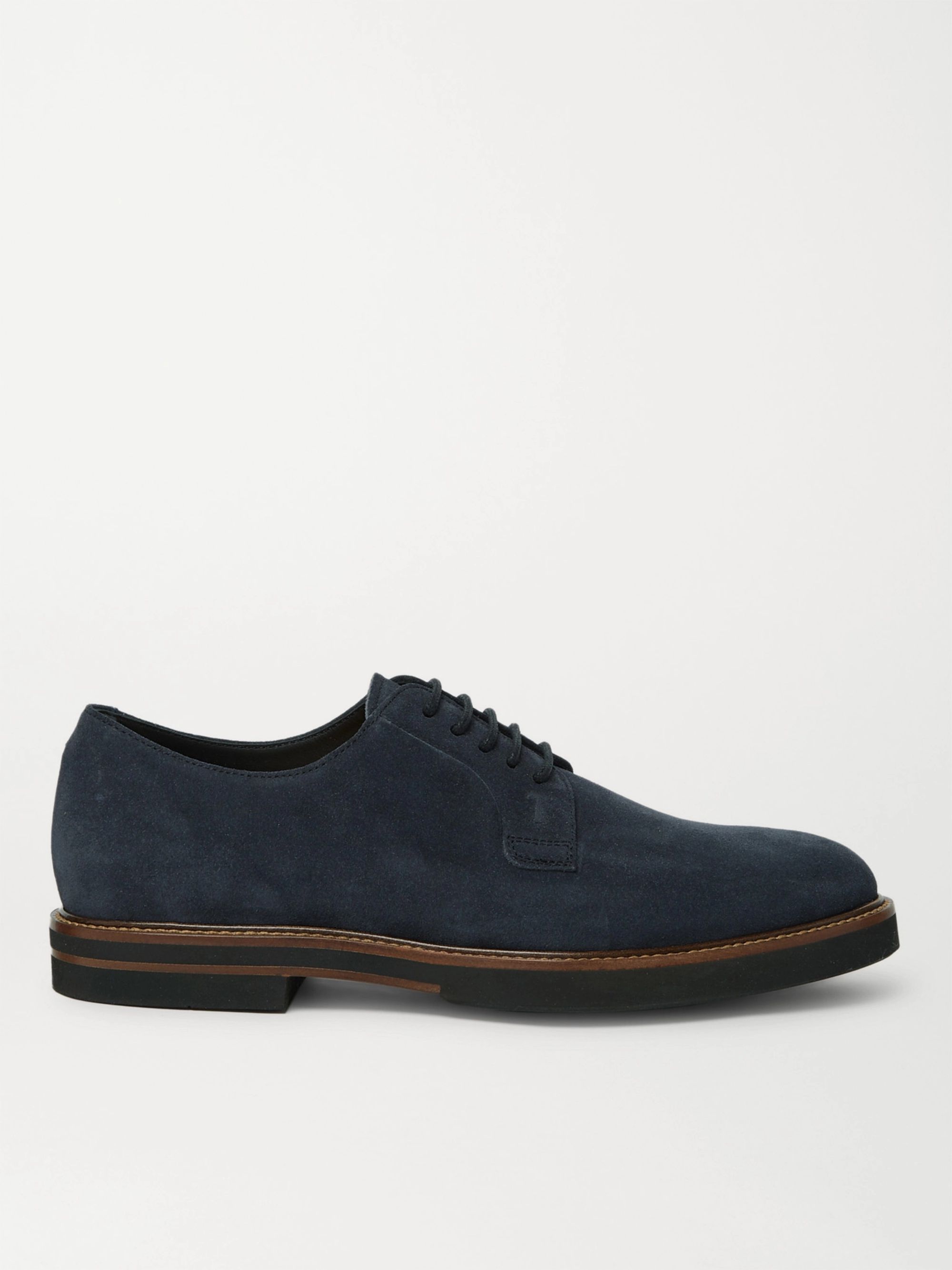 Navy Suede Derby Shoes | Tod's | MR PORTER