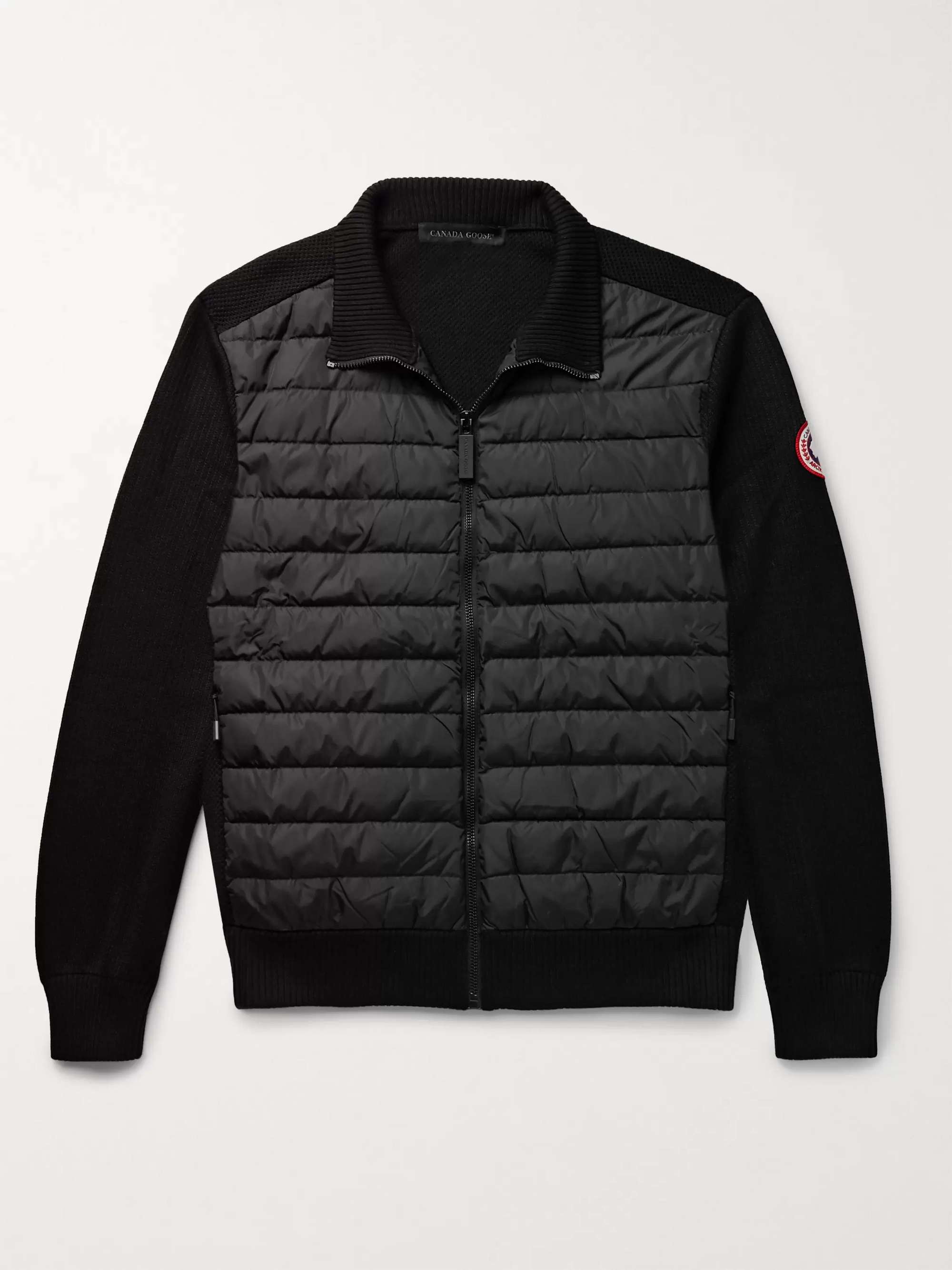 CANADA GOOSE HyBridge Slim-Fit Quilted Down Shell and Merino Wool Jacket