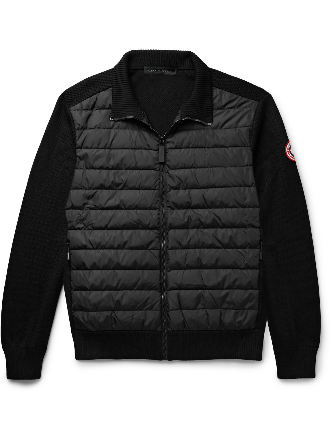 Canada Goose HyBridge Slim-Fit Quilted Down Shell and Merino Wool Jacket