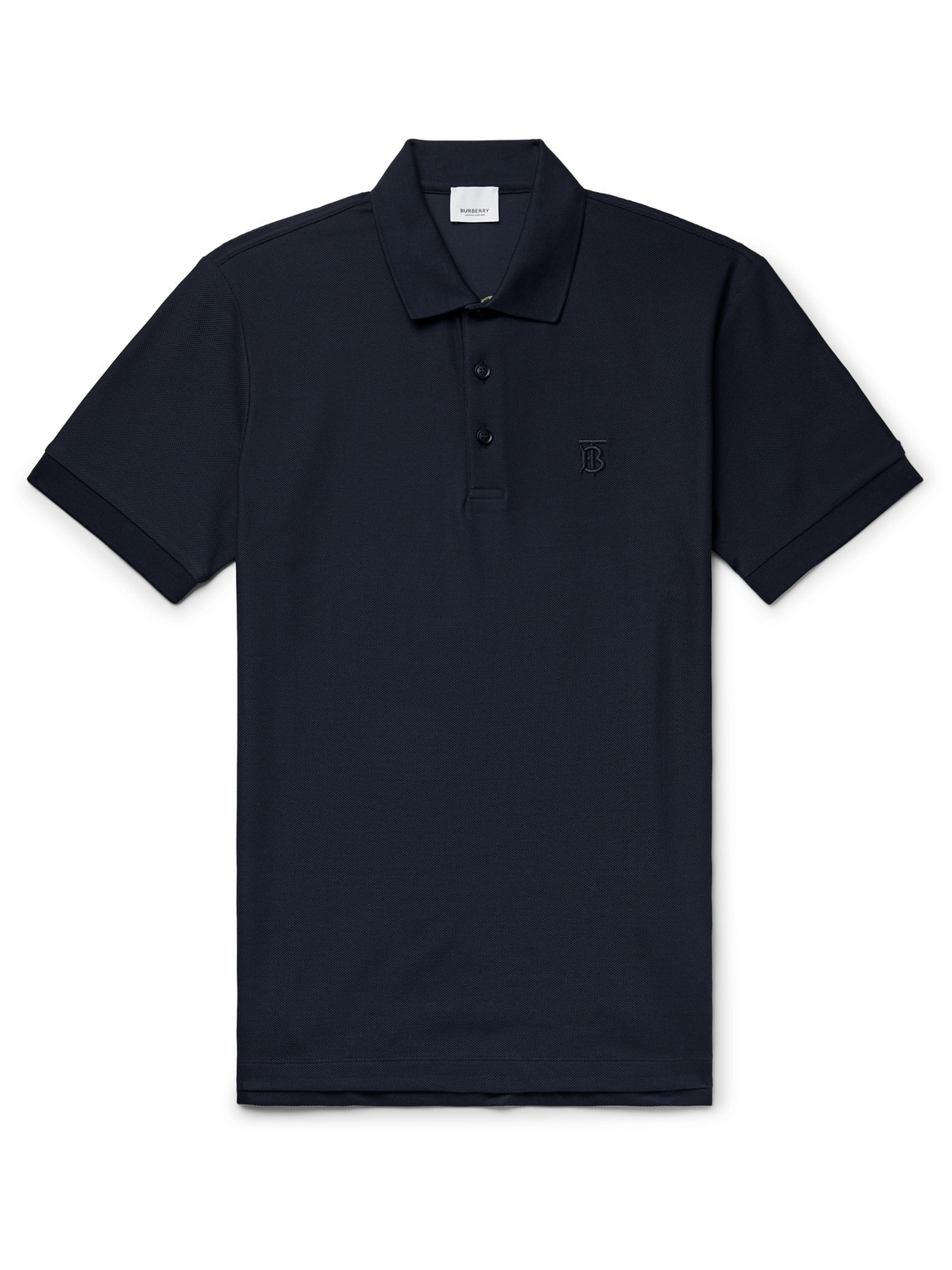 Burberry Logo-Embroidered Cotton-Piqué Polo Shirt