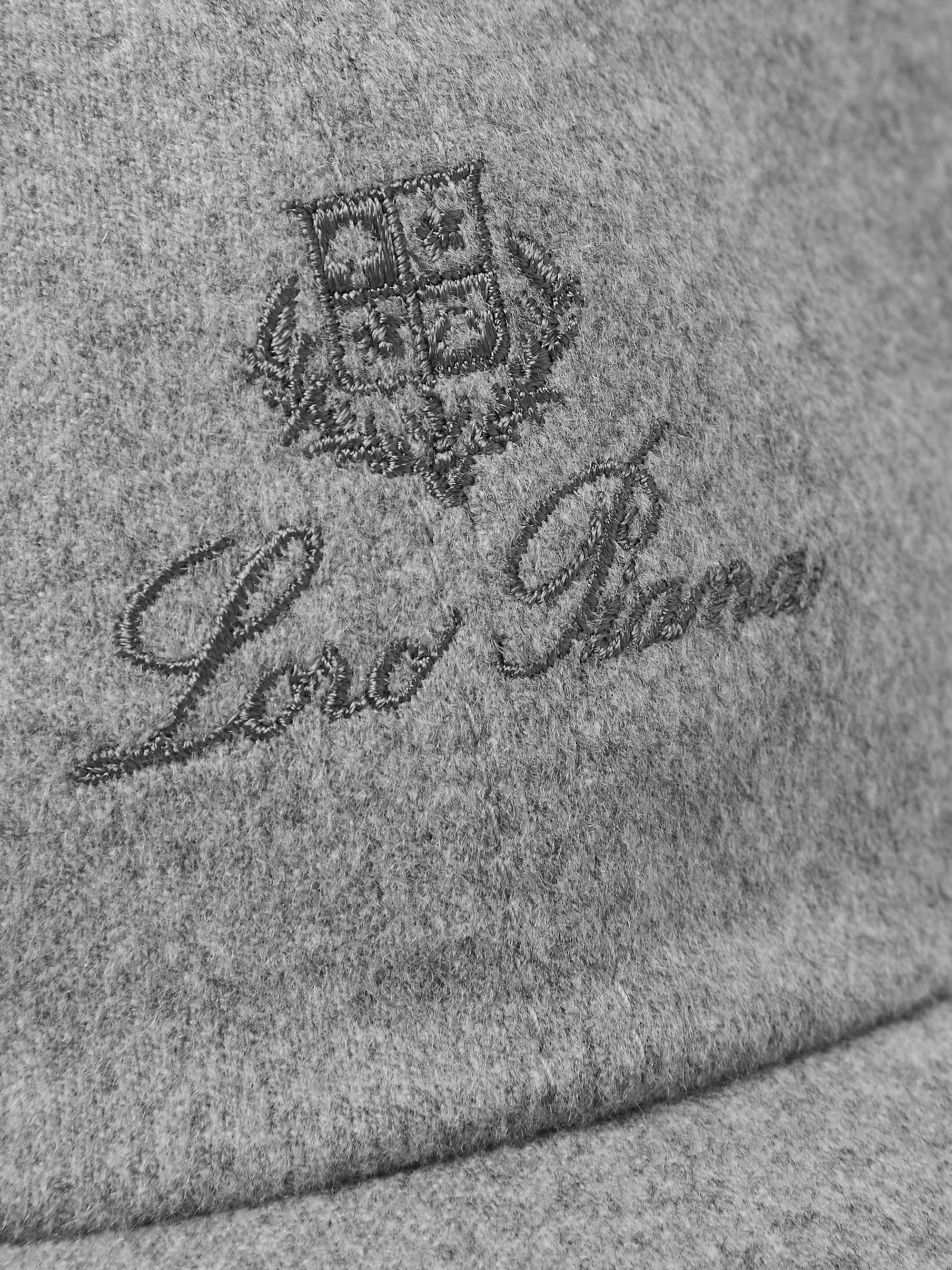 LORO PIANA Logo-Embroidered Storm System Baby Cashmere Baseball Cap