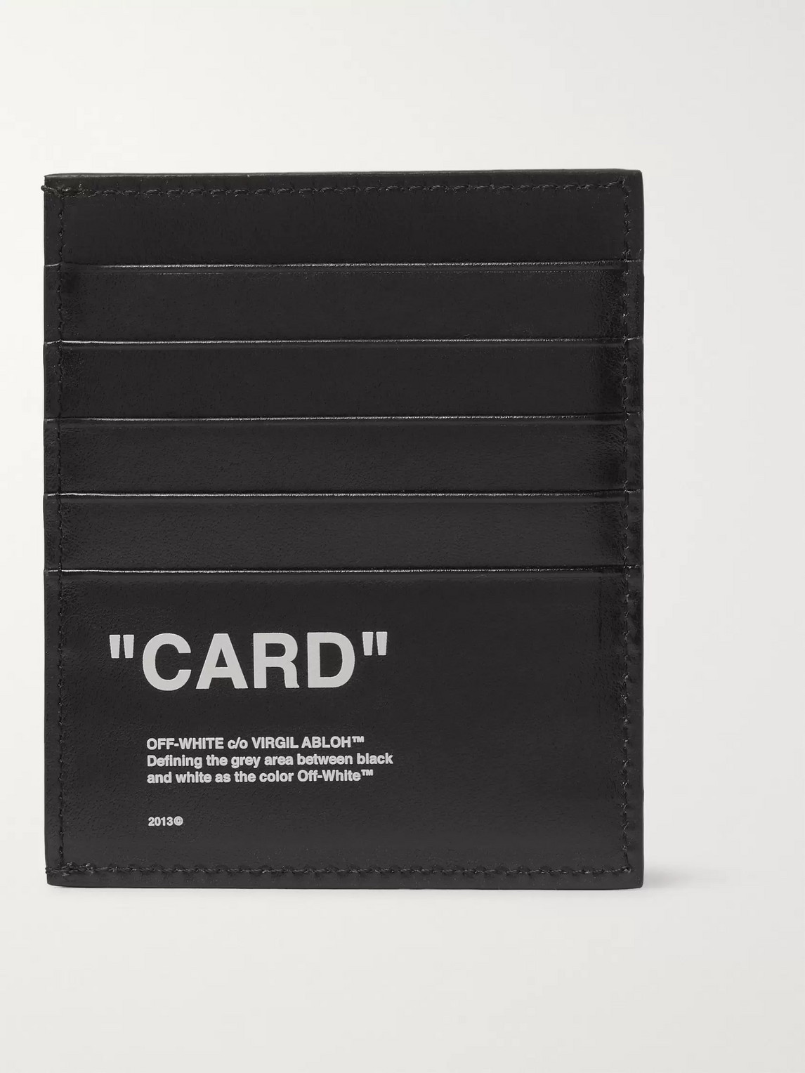 OFF-WHITE PRINTED LEATHER CARDHOLDER
