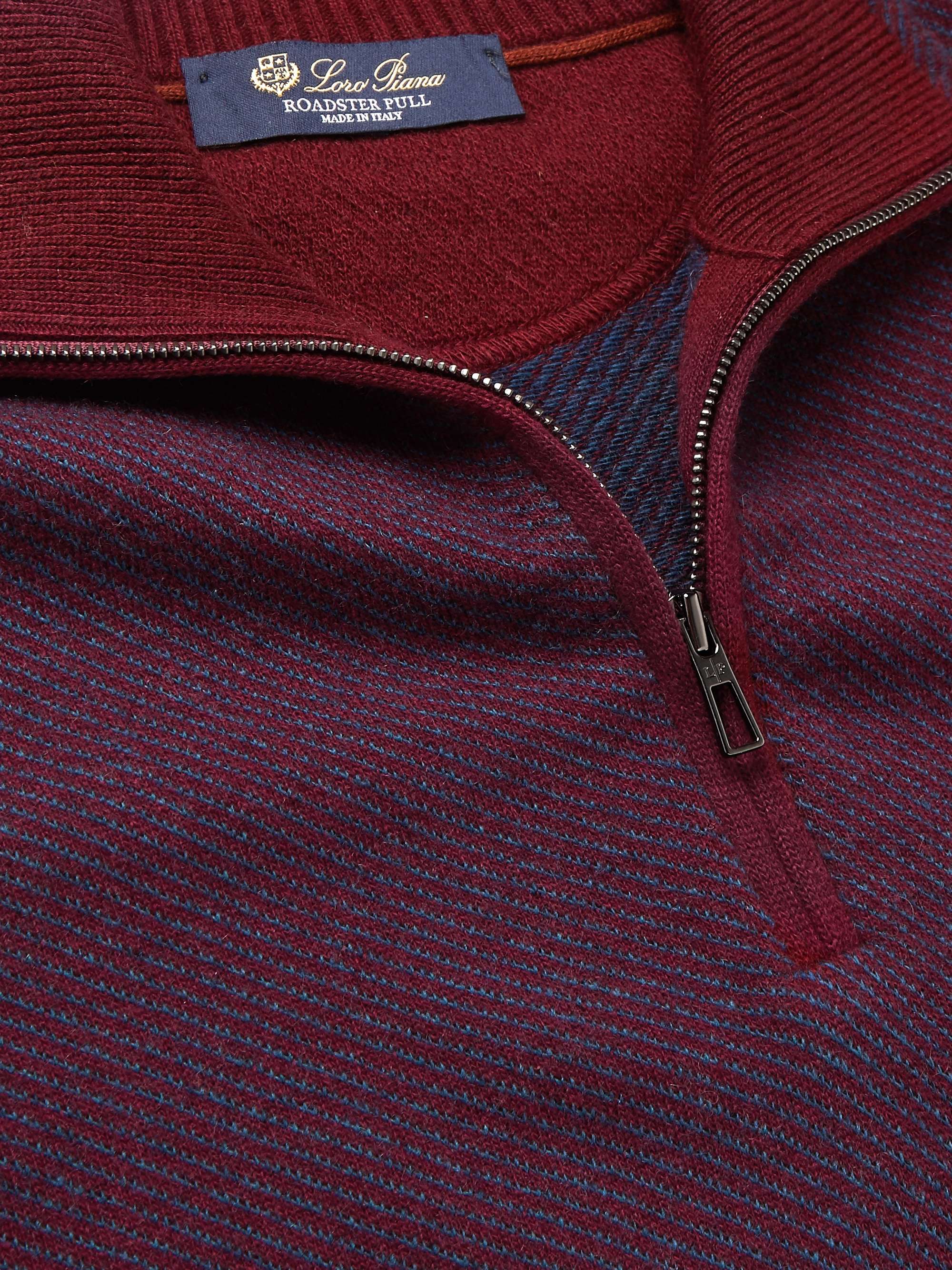 LORO PIANA Roadster Cashmere Half-Zip Sweater