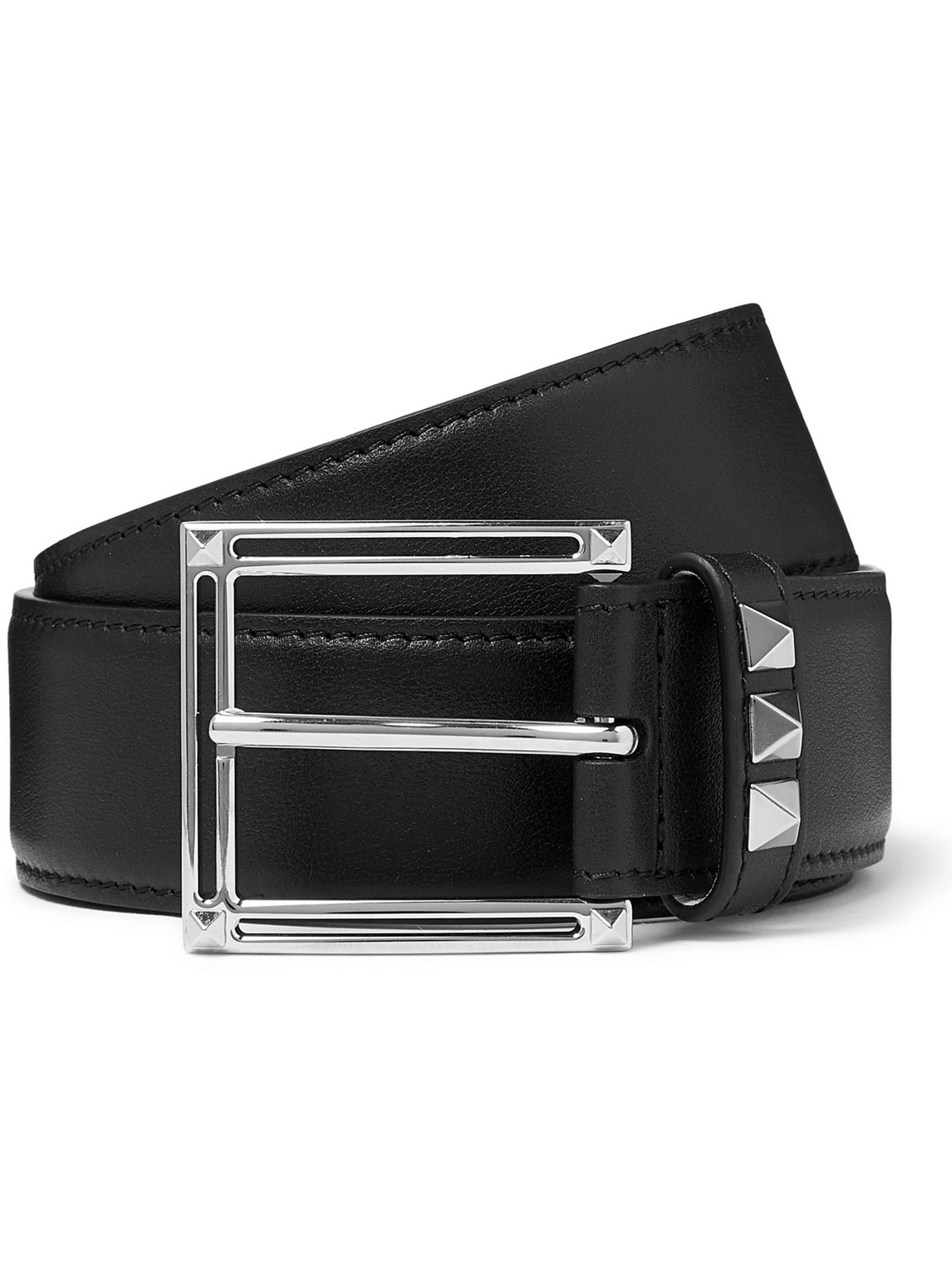 Valentino Garavani 3.5cm Black Rockstud Leather Belt