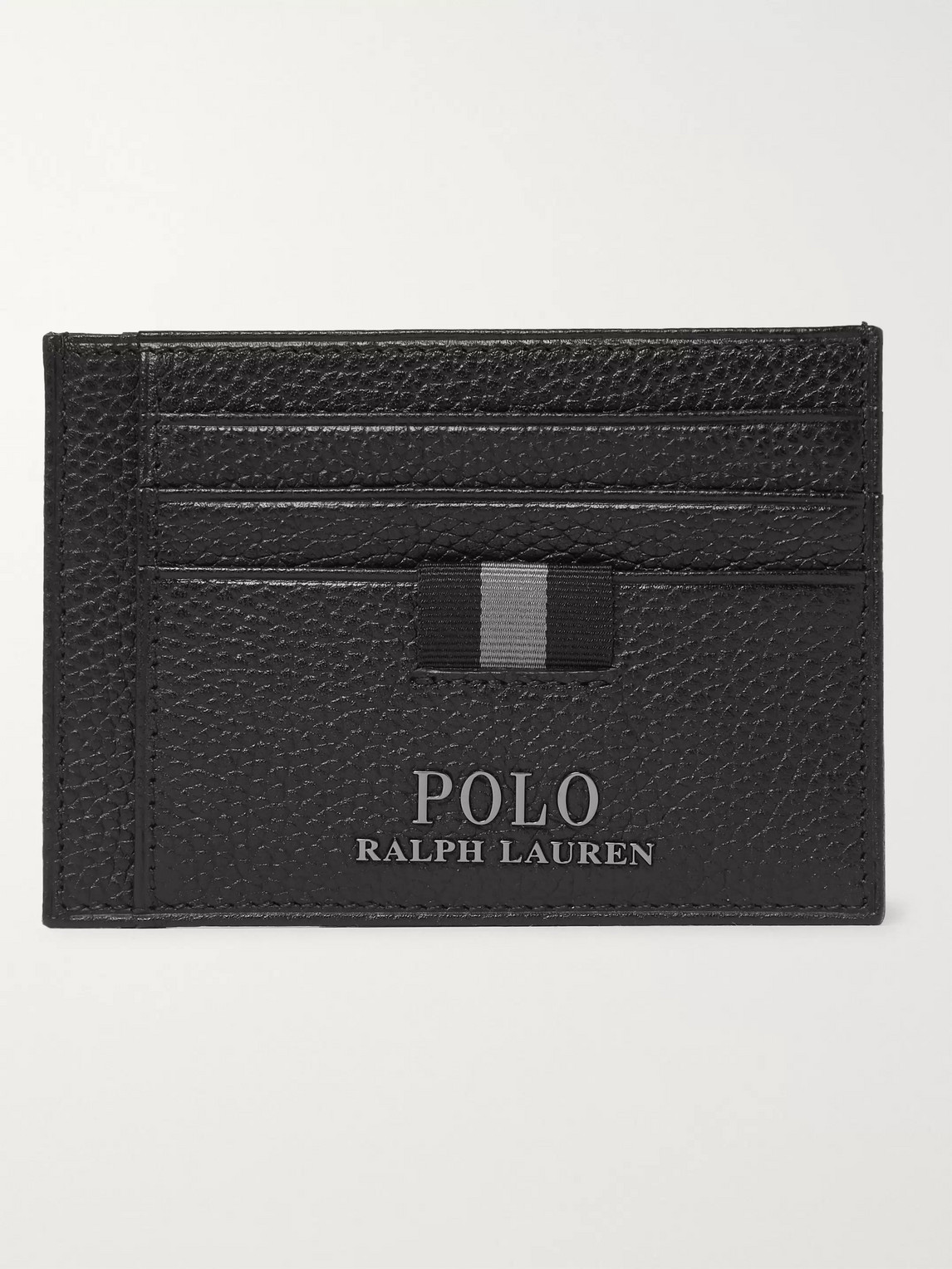 Polo Ralph Lauren Full-grain Leather Cardholder In Black