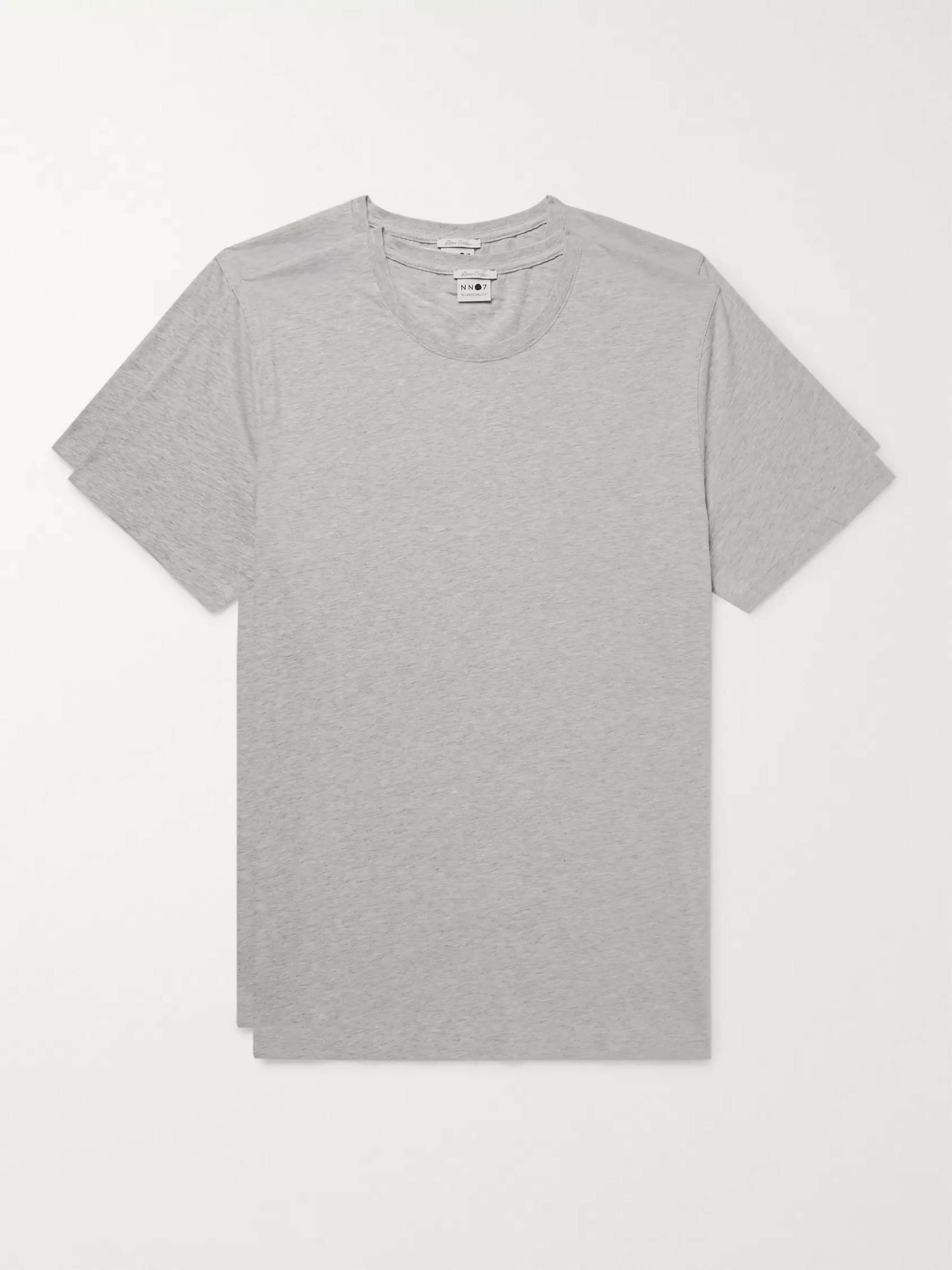 NN07 Two-Pack Mélange Pima Cotton-Jersey T-Shirts