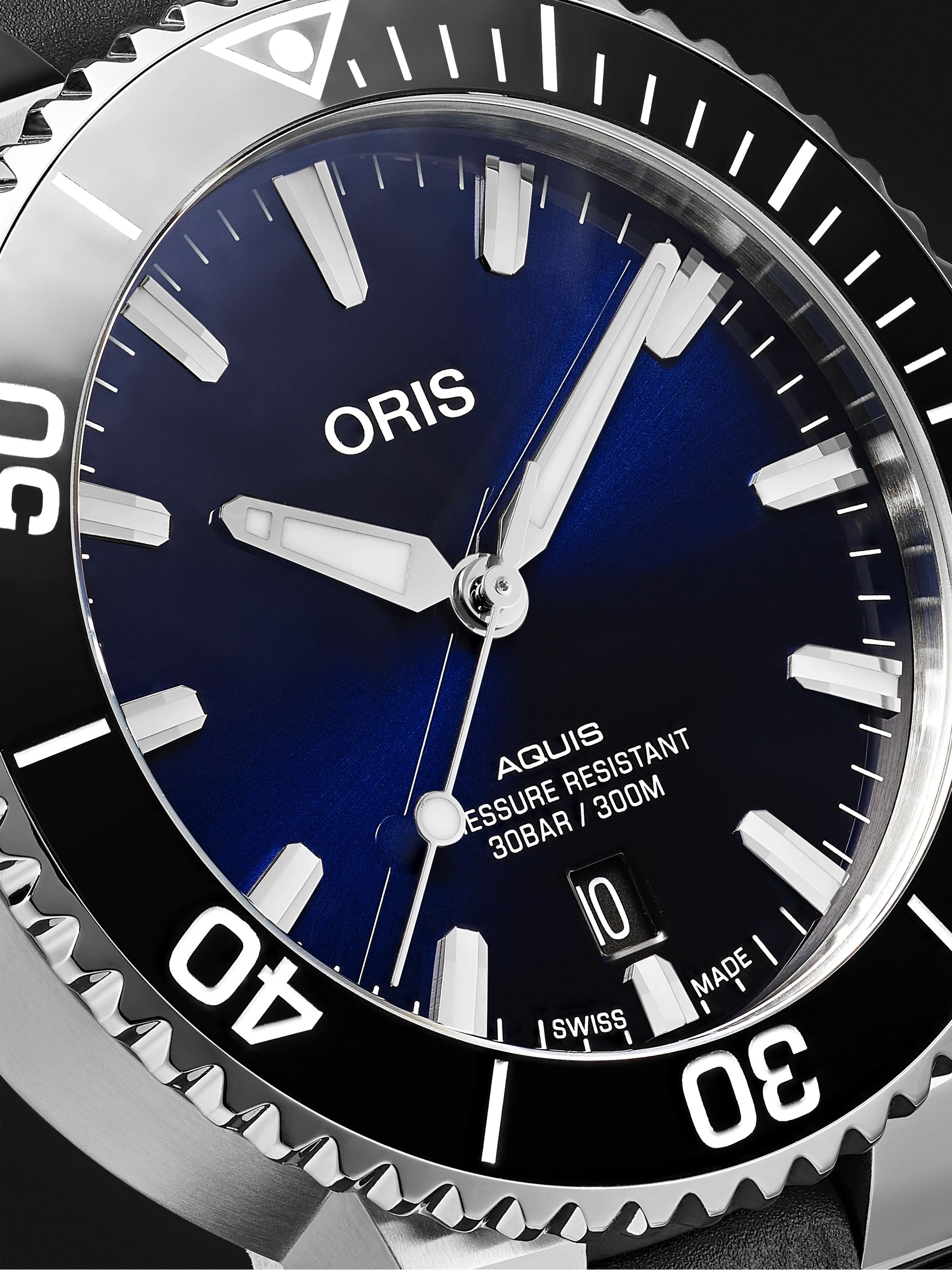 ORIS Aquis Date Automatic 41.5mm Stainless Steel and Rubber Watch, Ref. No. 01 733 7766 4135-07 4 22 64FC