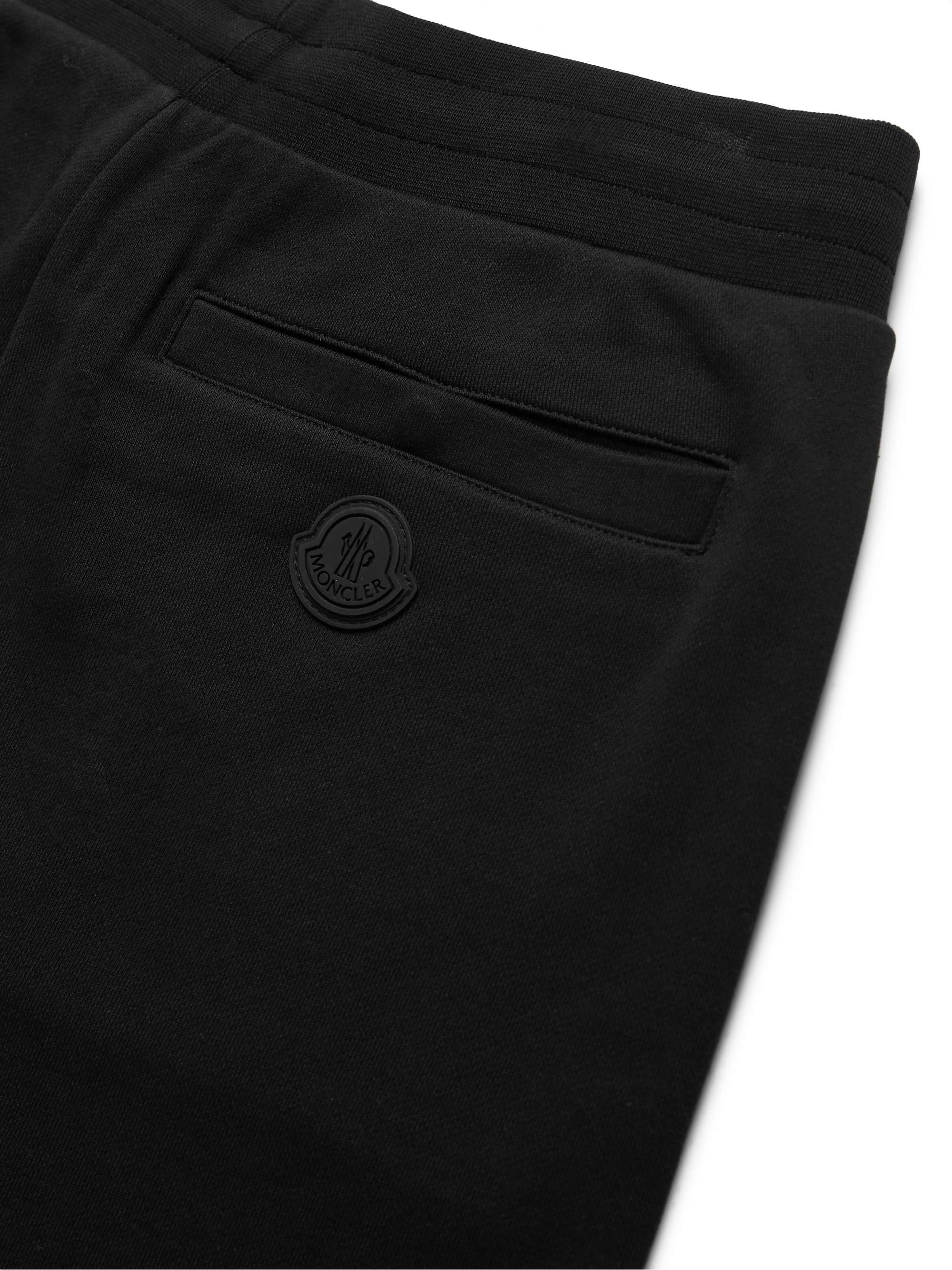 MONCLER Tapered Logo-Print Loopback Cotton-Jersey Sweatpants