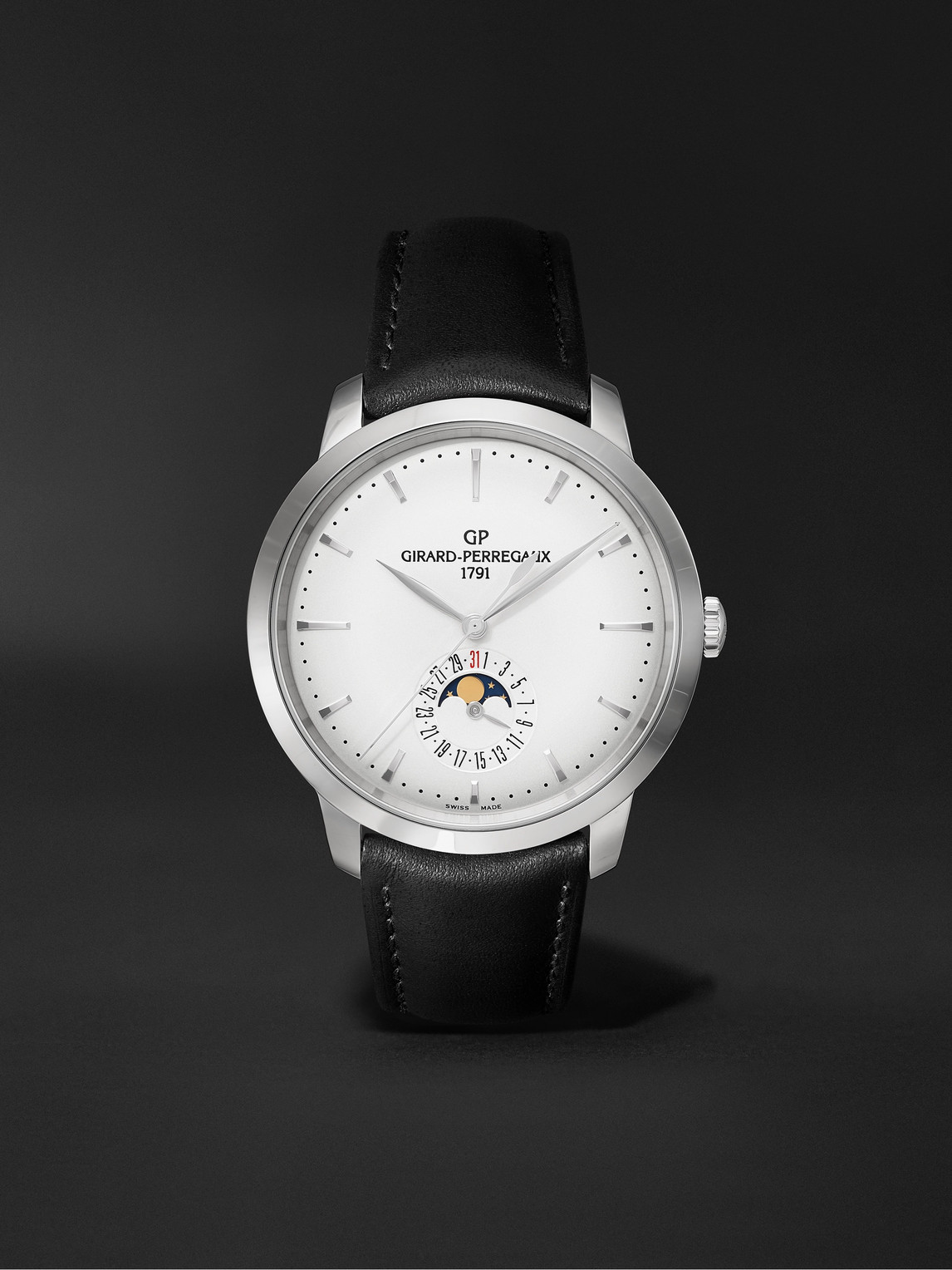 Girard-perregaux 1966 Date And Moon Phases Automatic 40mm Stainless ...