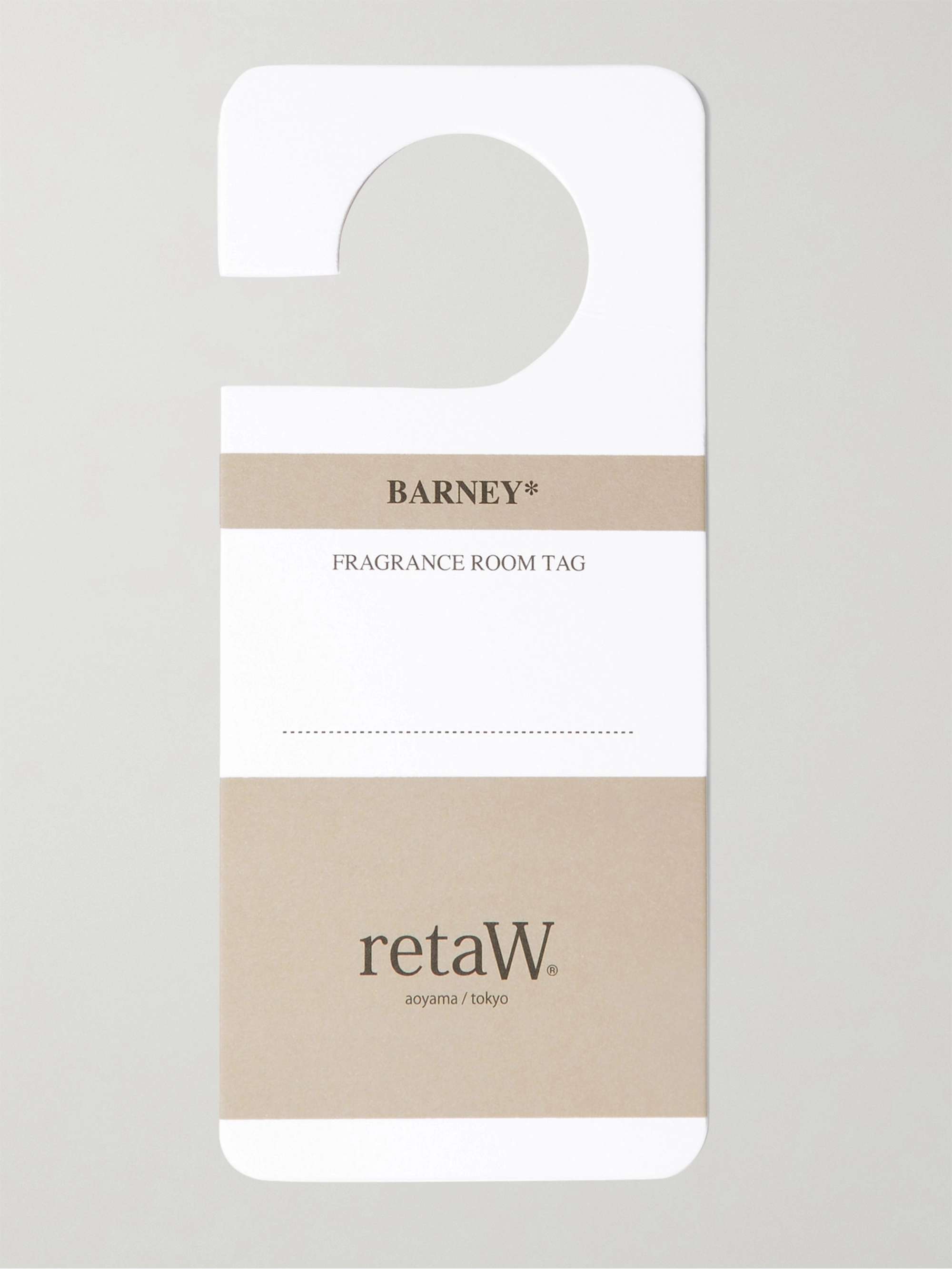 RETAW Barney Fragrance Room Tag