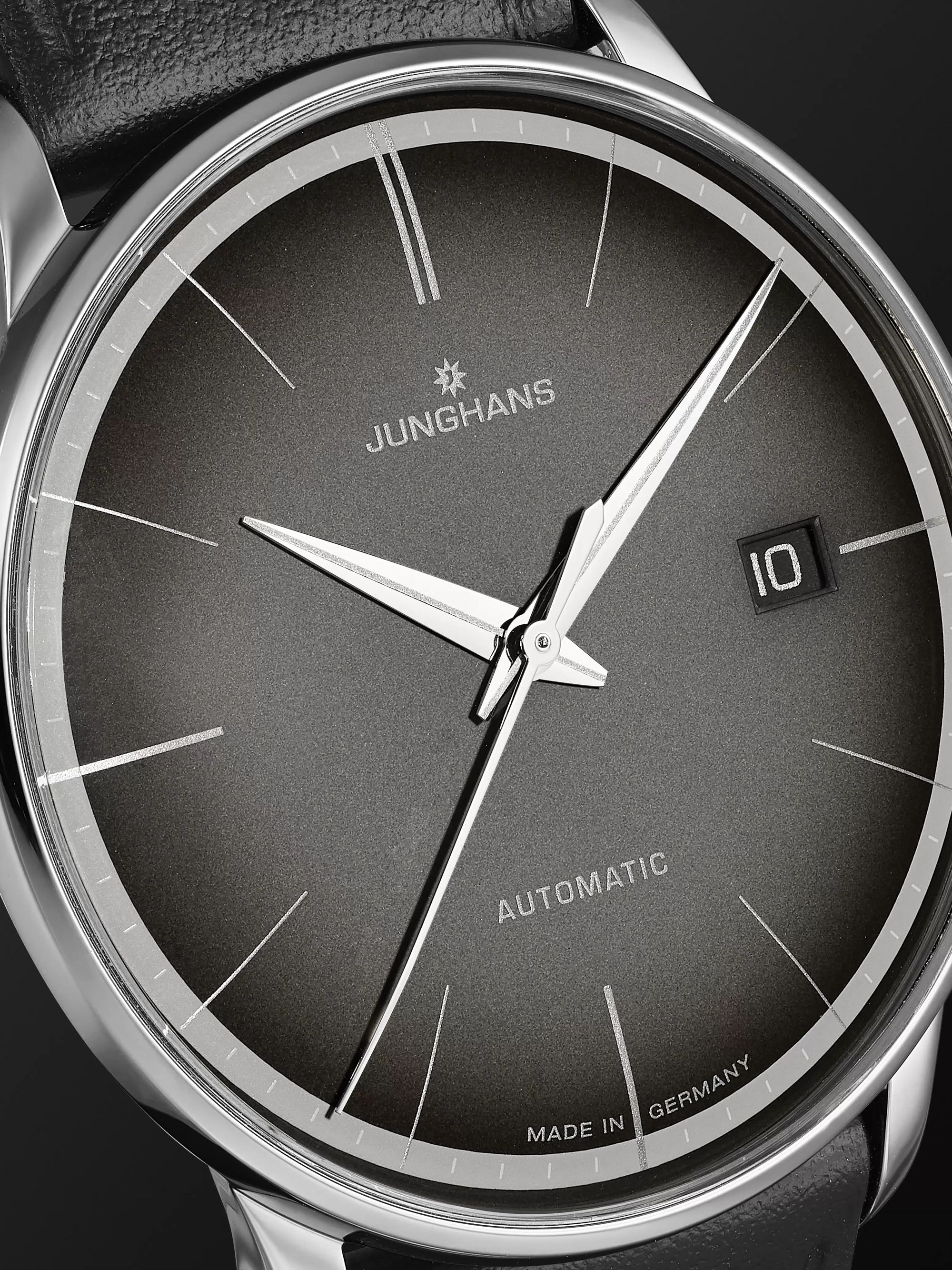 JUNGHANS Meister Automatic 38mm Stainless Steel and Leather Watch, Ref. No. 027/4051.00