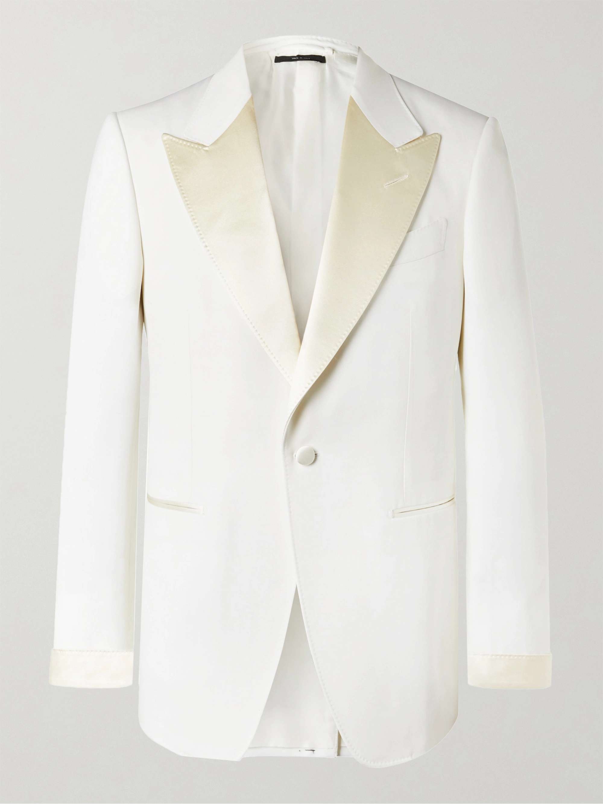 TOM FORD Slim-Fit Satin-Trimmed Wool and Mohair-Blend Tuxedo Jacket