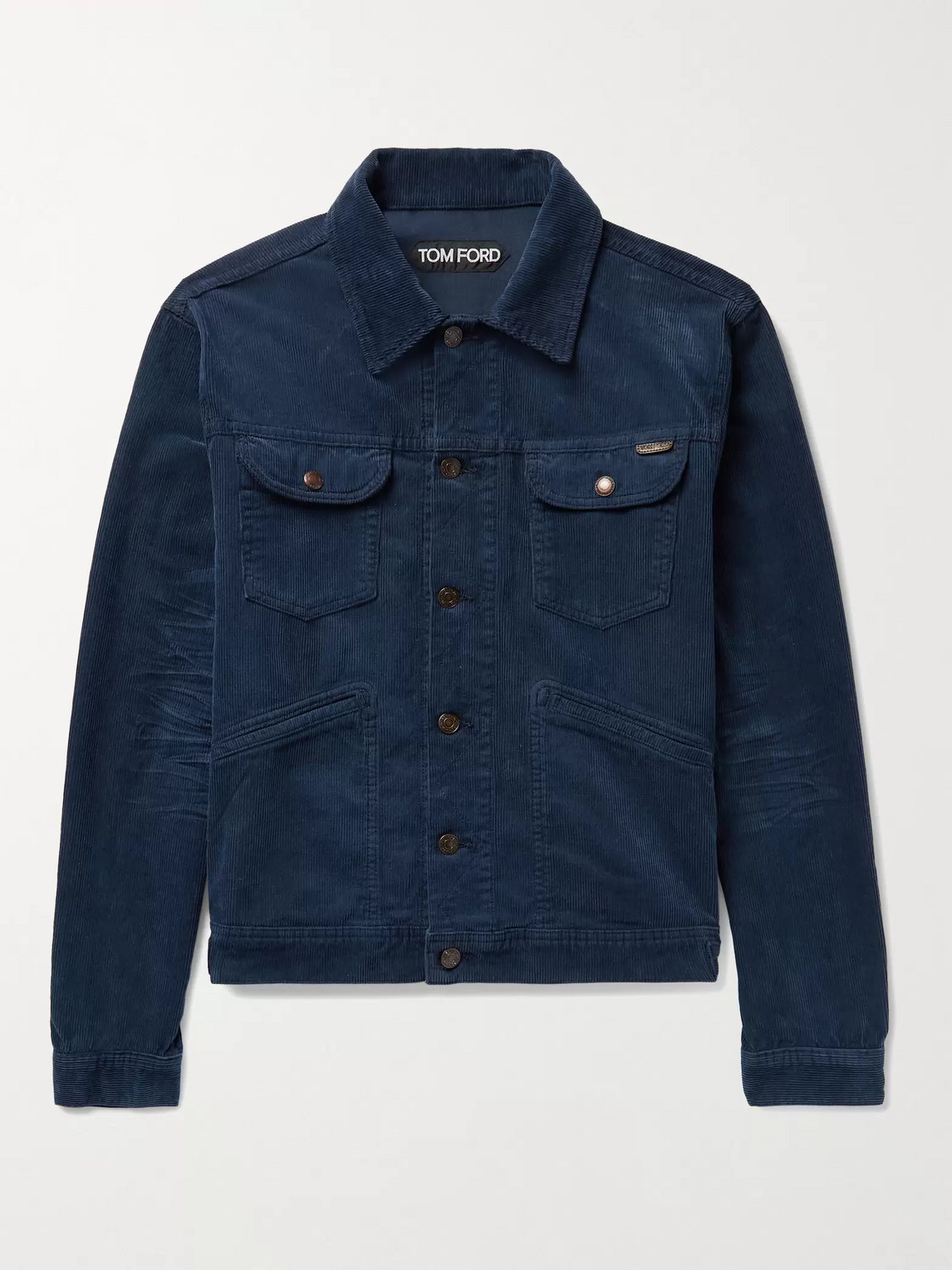 Tom Ford Cotton-blend Corduroy Jacket In Blue