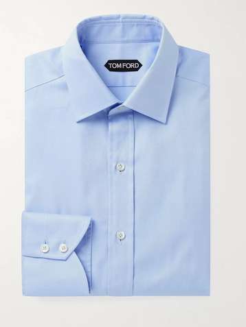 Emma Willis Blue Double-cuff Cotton Shirt for Men Mens Clothing Shirts Formal shirts 