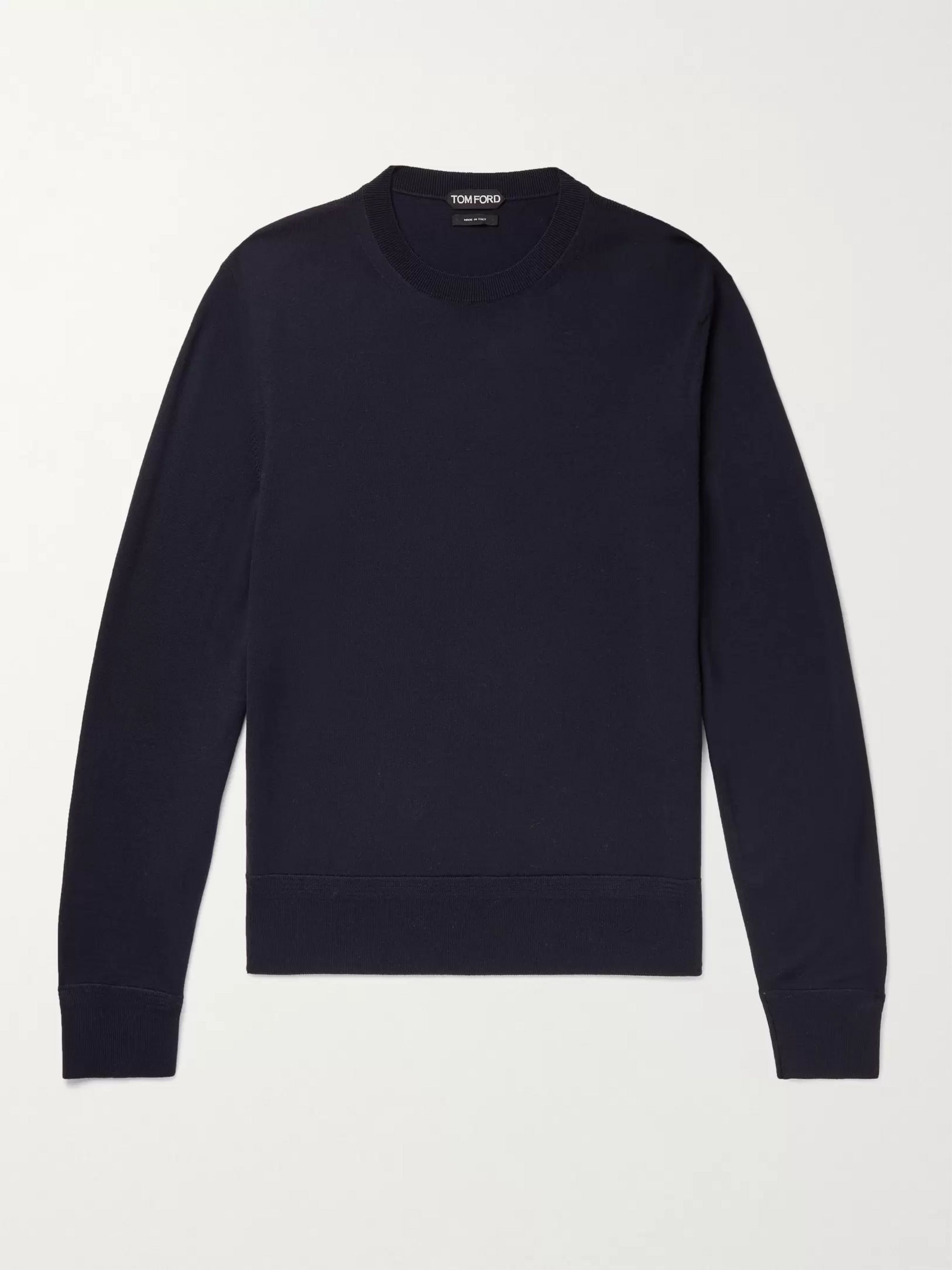 톰 포드 메리노울 스웨터 (슬림핏) Tom Ford Slim-Fit Merino Wool Sweater,Midnight blue