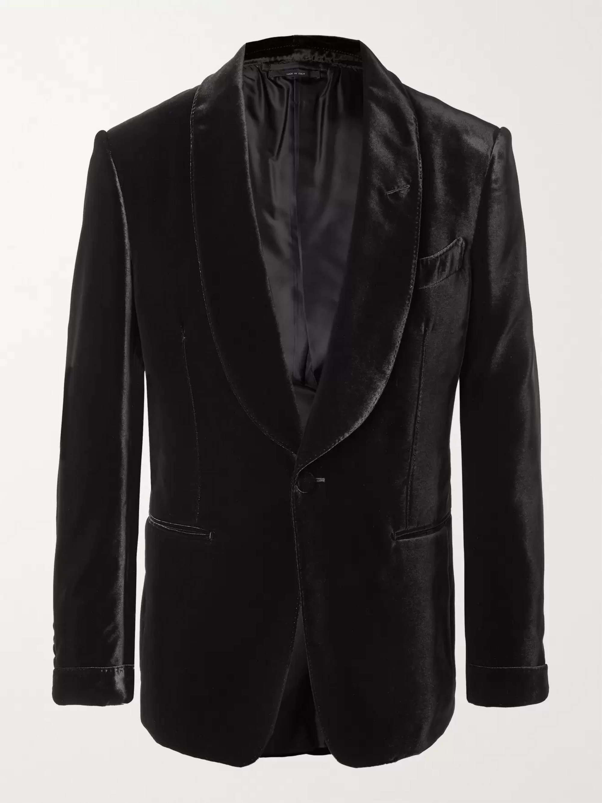 TOM FORD Shelton Slim-Fit Shawl-Collar Velvet Tuxedo Jacket