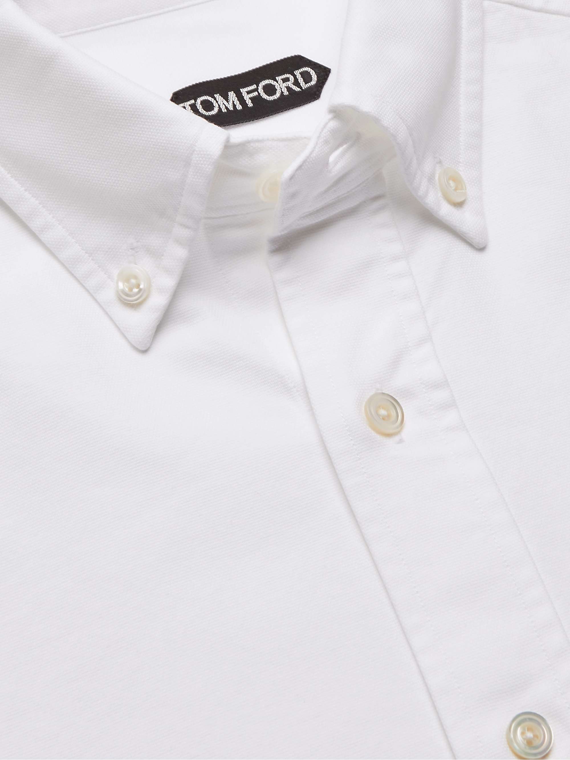 TOM FORD Slim-Fit Button-Down Collar Cotton-Poplin Shirt