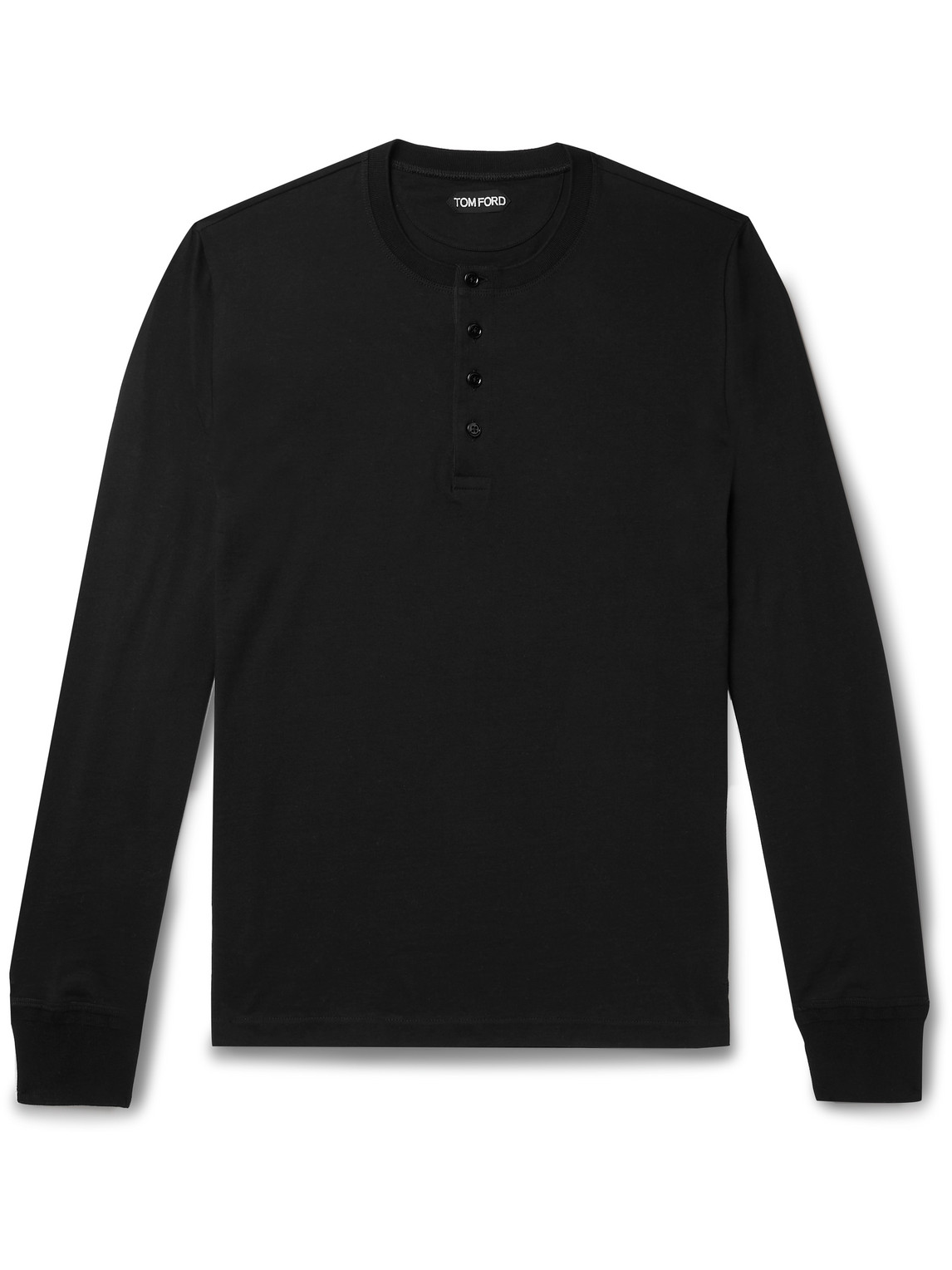 Cotton-Jersey Henley T-Shirt