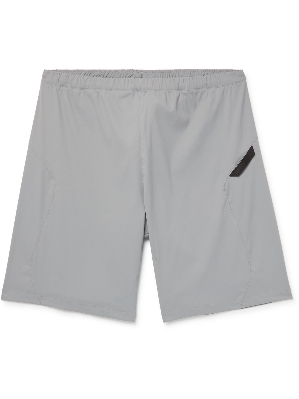 Affix Flex Wide-leg Stretch-shell Shorts In Gray