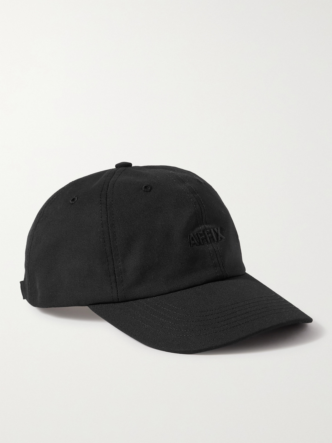 Affix Logo-embroidered Canvas Baseball Cap In Black