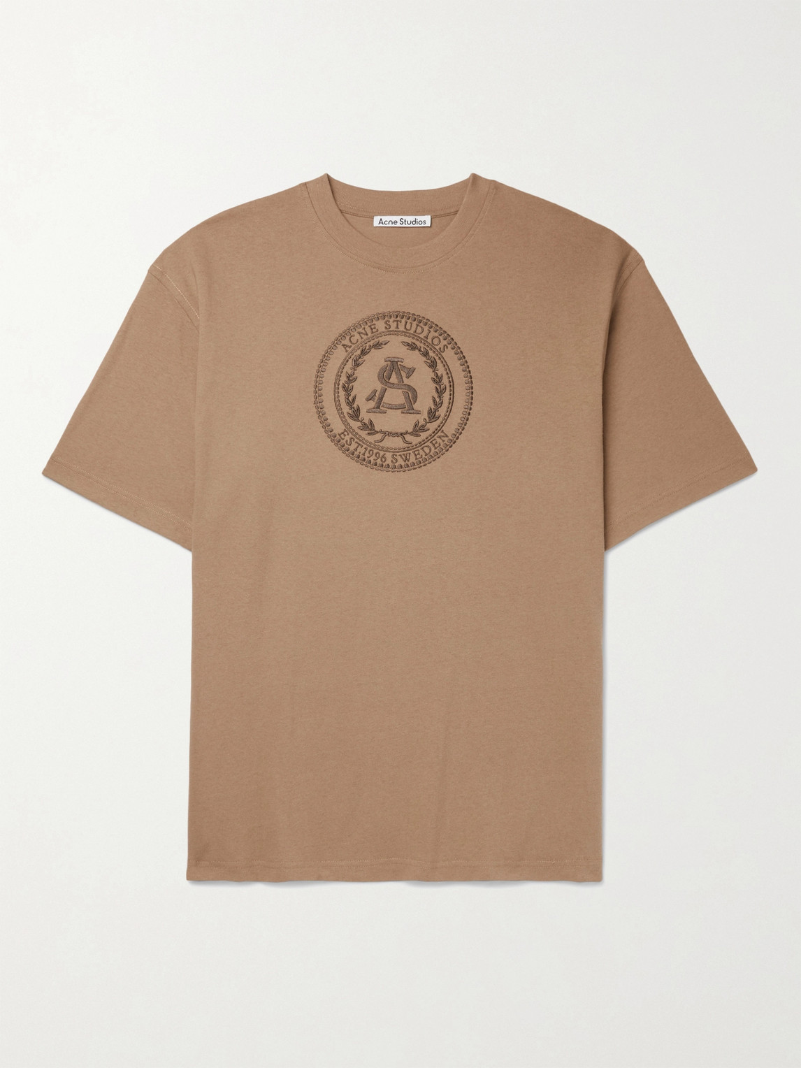 ACNE STUDIOS LOGO-EMBROIDERED COTTON-JERSEY T-SHIRT