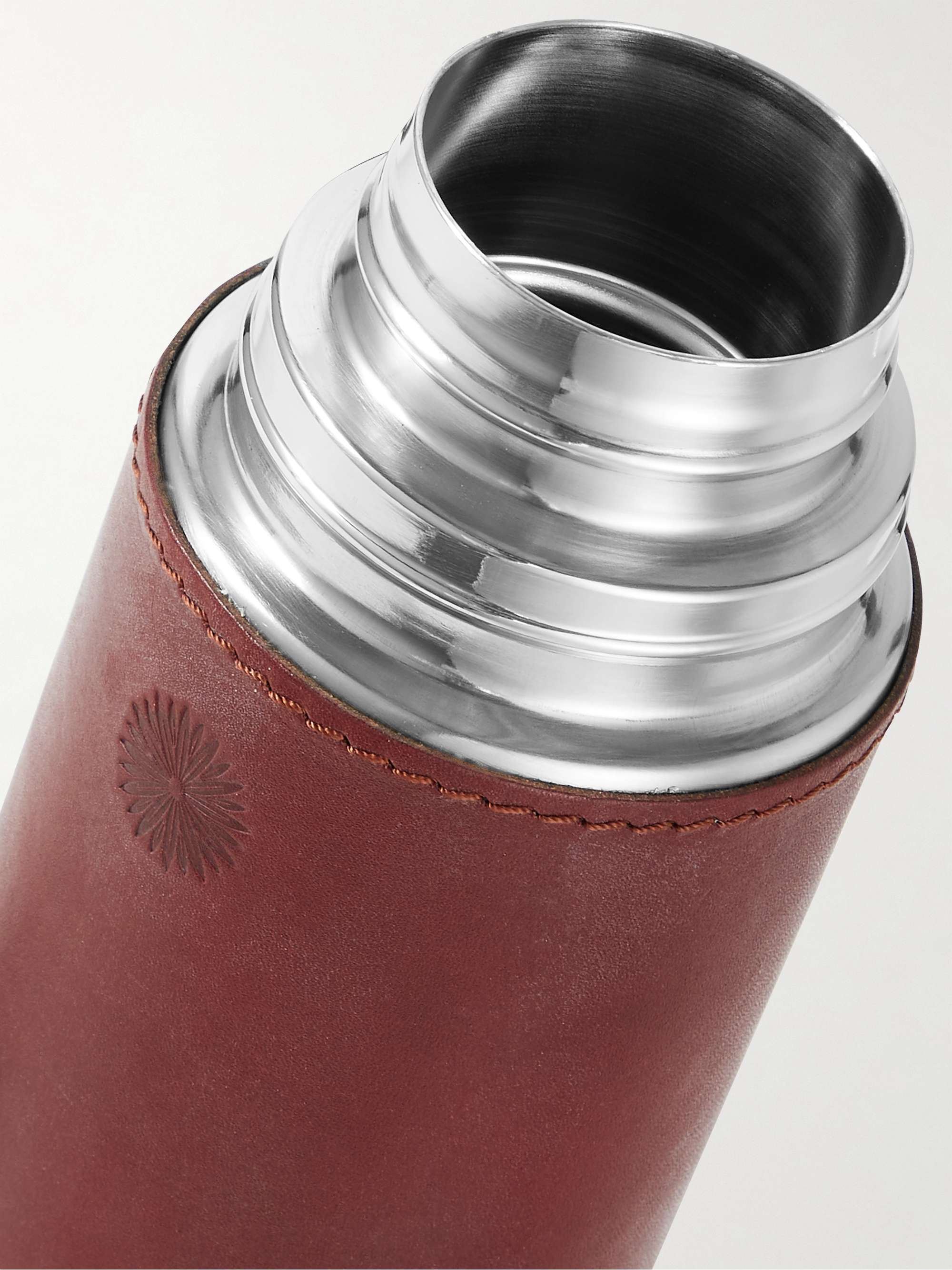 PURDEY Leather and Steel Flask