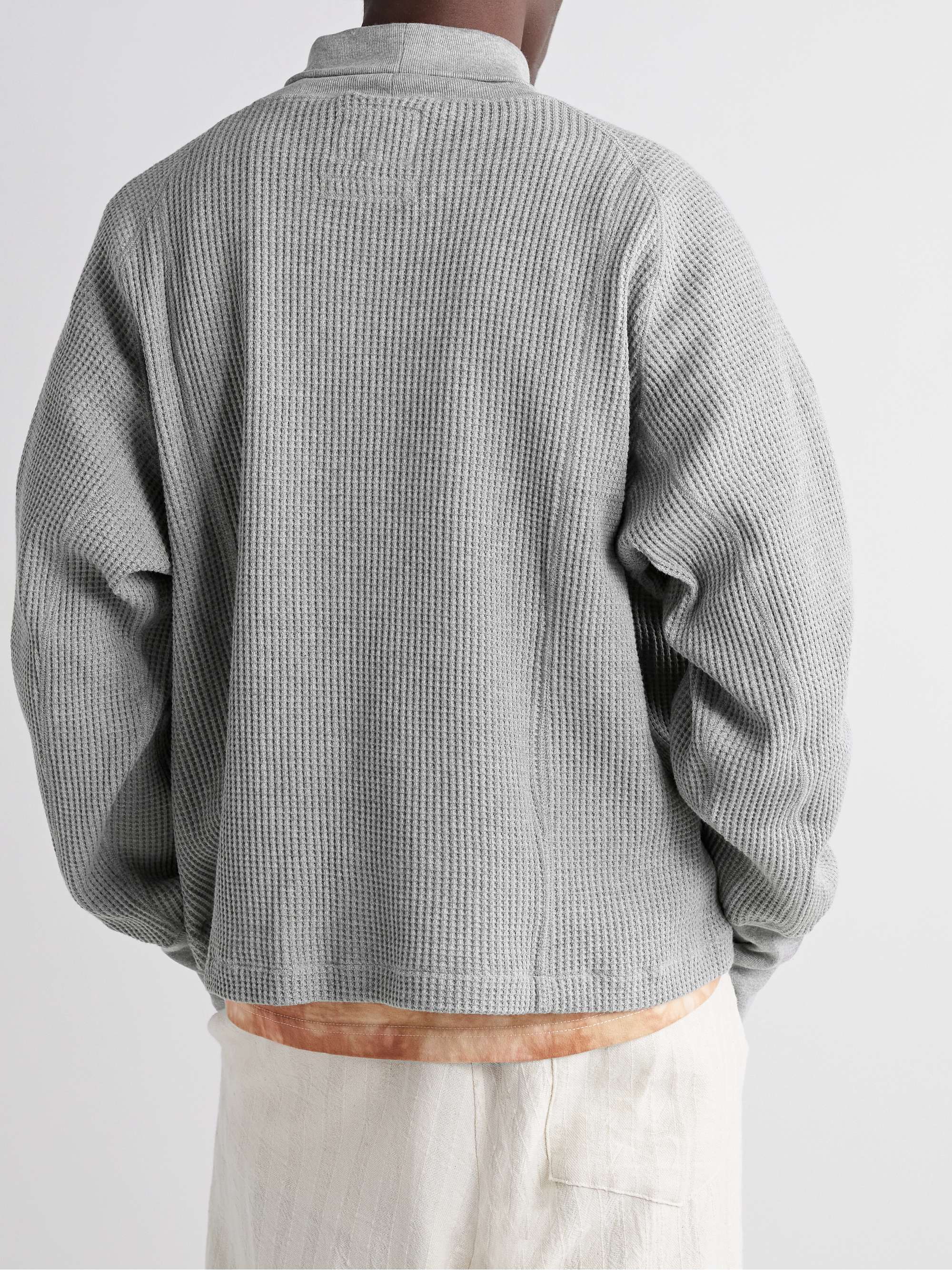 NICHOLAS DALEY Waffle-Knit Cotton Rollneck Sweater