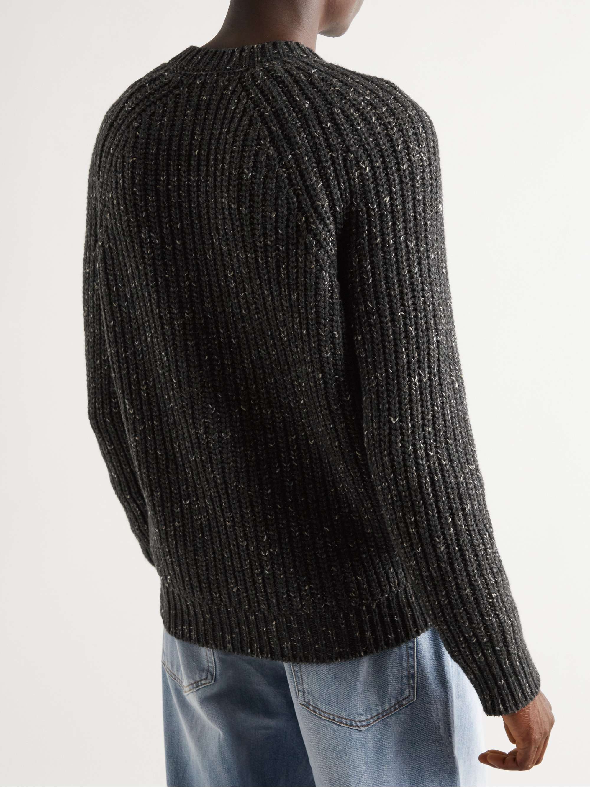 ALANUI Paso Del Icalma Logo-Embroidered Ribbed-Knit Sweater