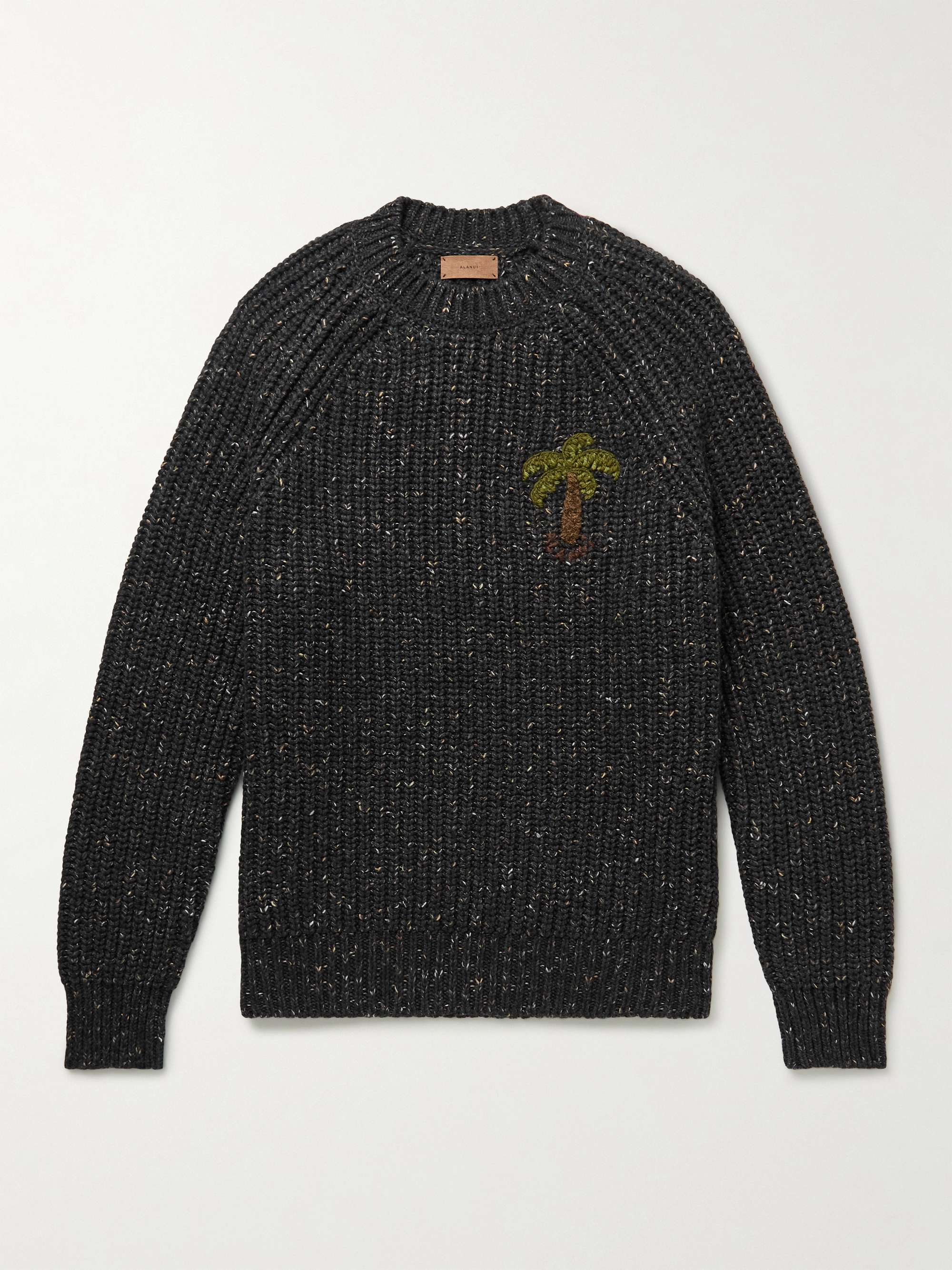ALANUI Paso Del Icalma Logo-Embroidered Ribbed-Knit Sweater