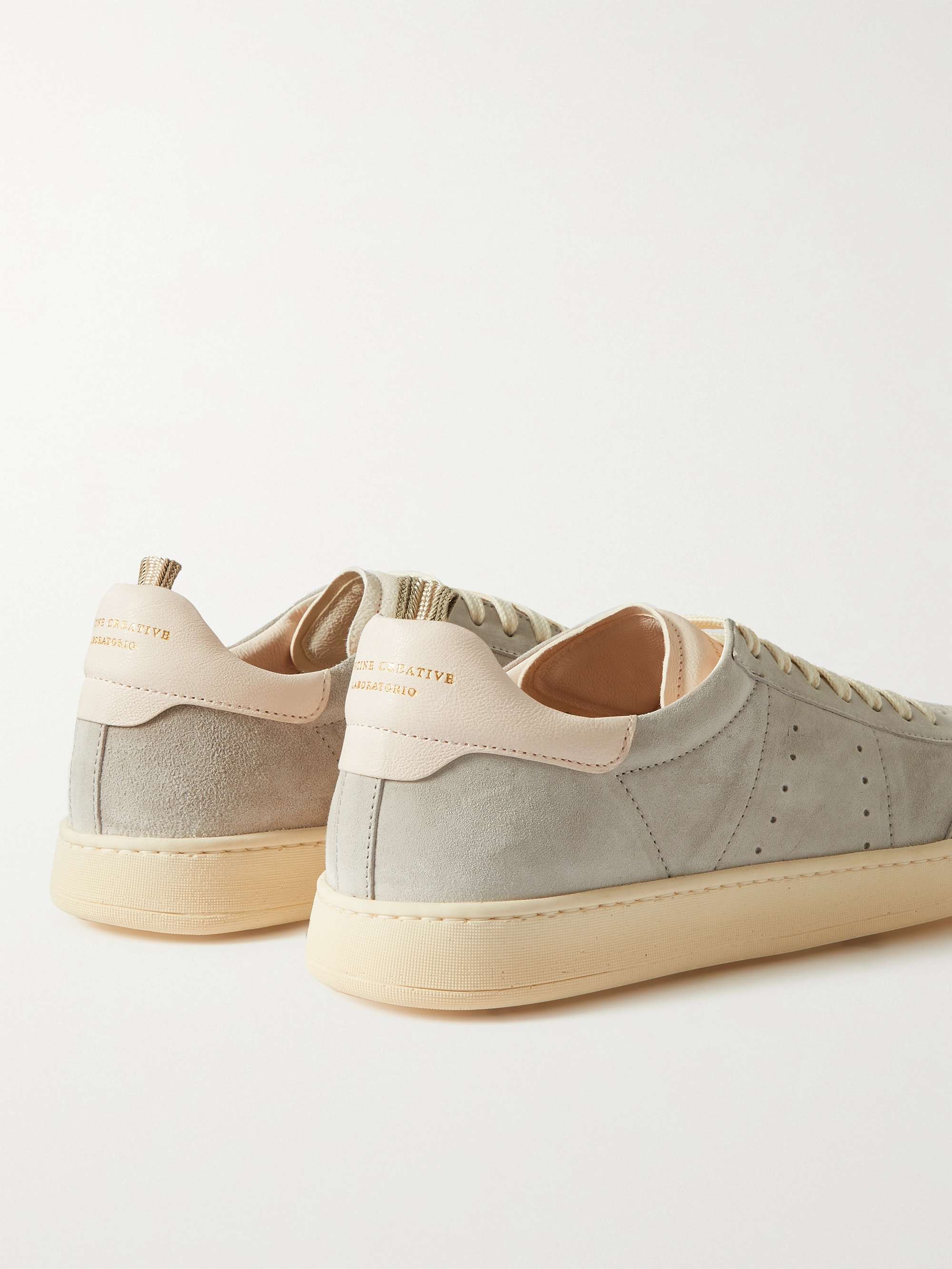 OFFICINE CREATIVE Kombo Leather-Trimmed Suede Sneakers