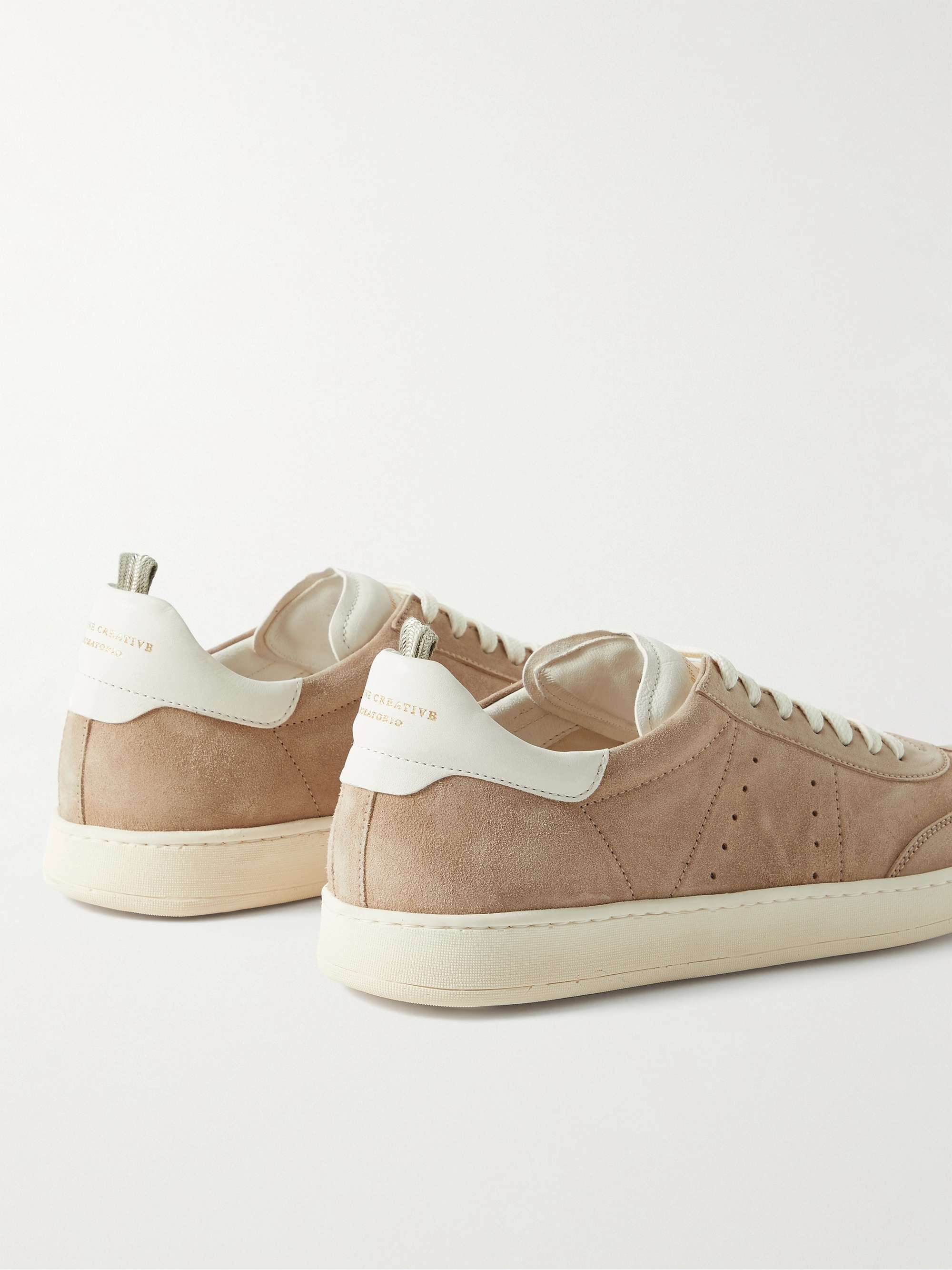 OFFICINE CREATIVE Kombo Leather-Trimmed Suede Sneakers