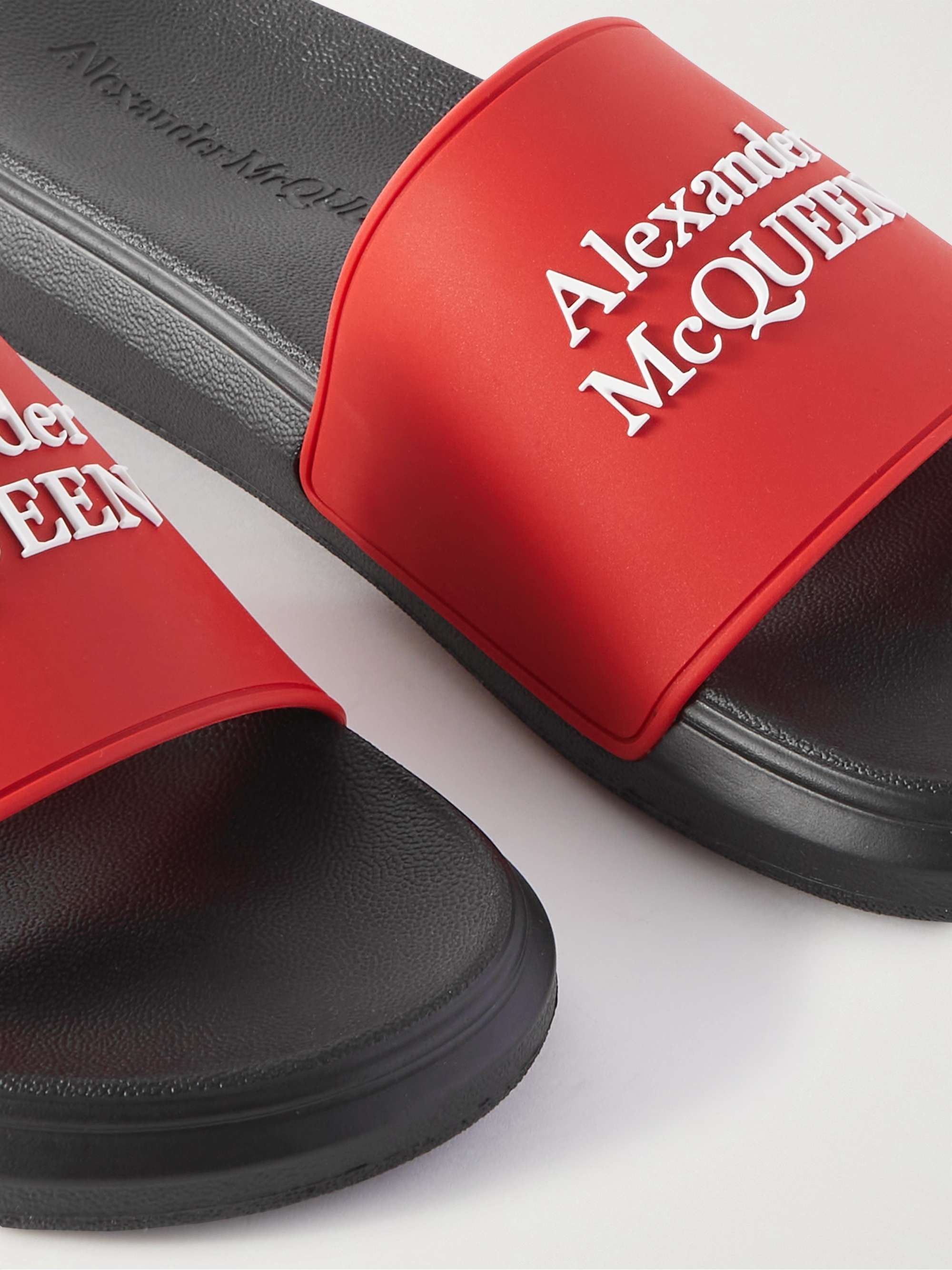 ALEXANDER MCQUEEN Logo-Embossed Rubber Slides