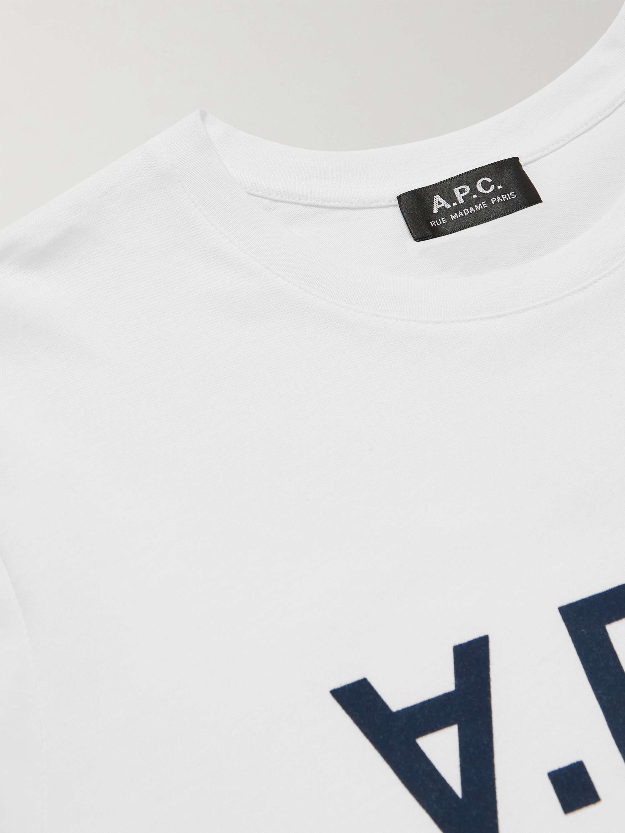 A.P.C. Logo-Flocked Cotton-Jersey T-Shirt