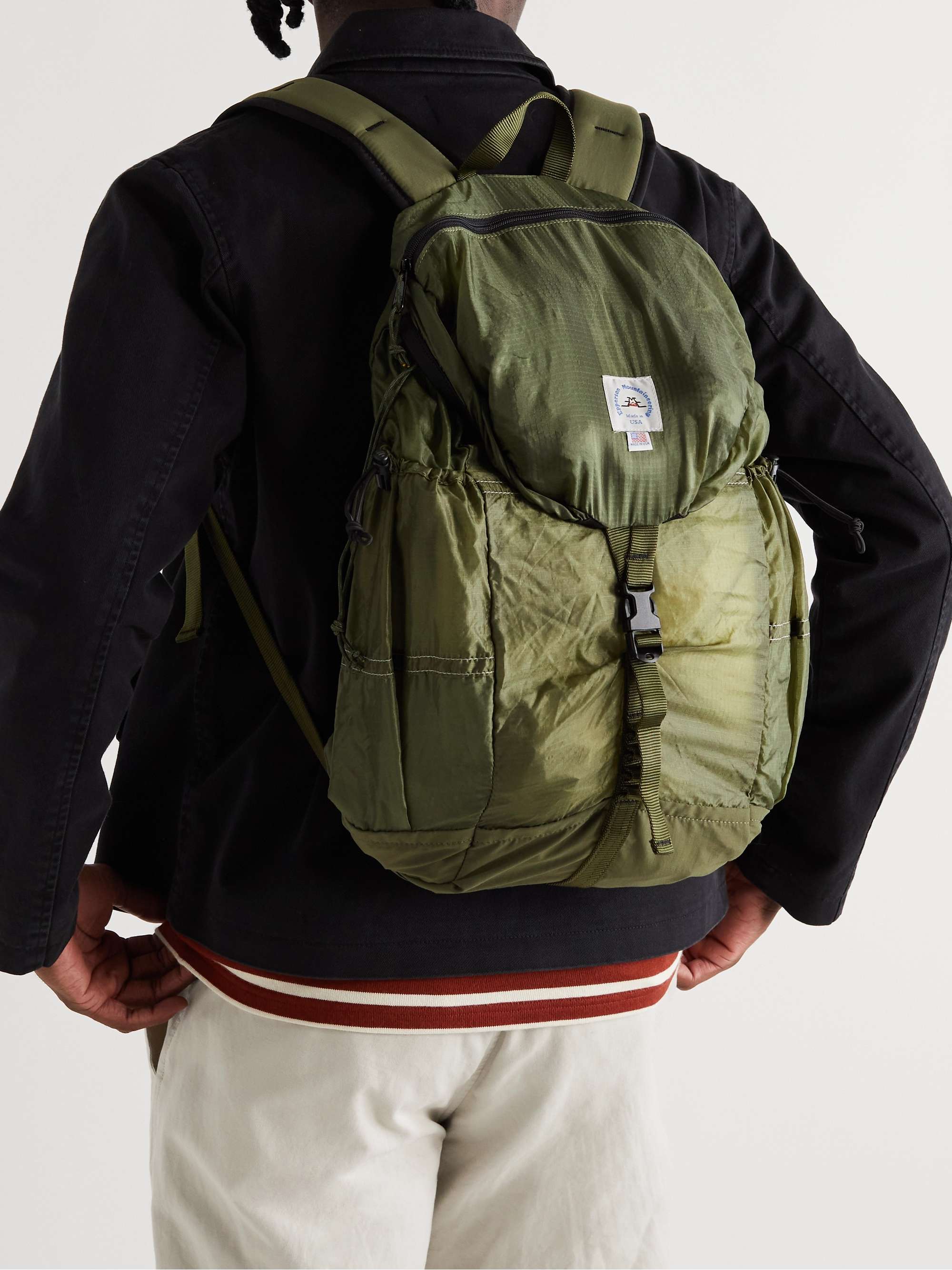 Green Essential U Logo-Embroidered Nylon Backpack | GIVENCHY | MR 