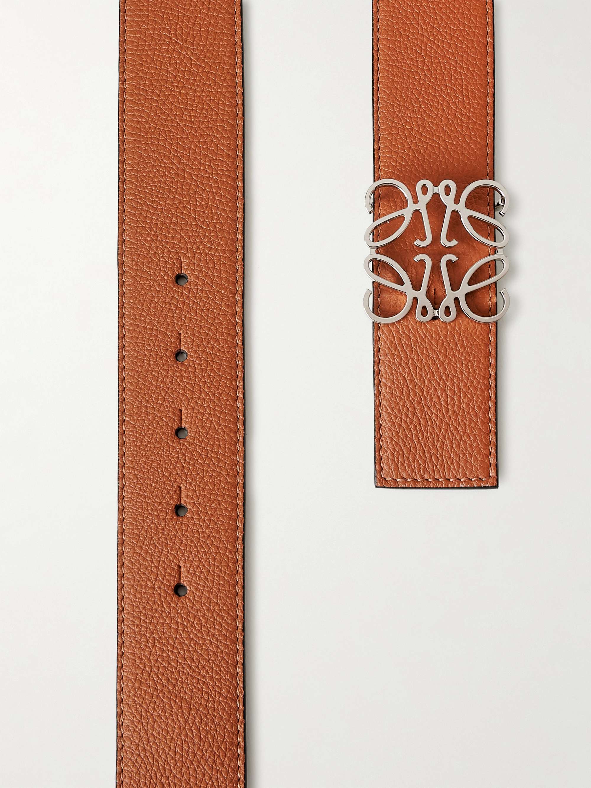 LOEWE 4cm Anagram Reversible Leather Belt