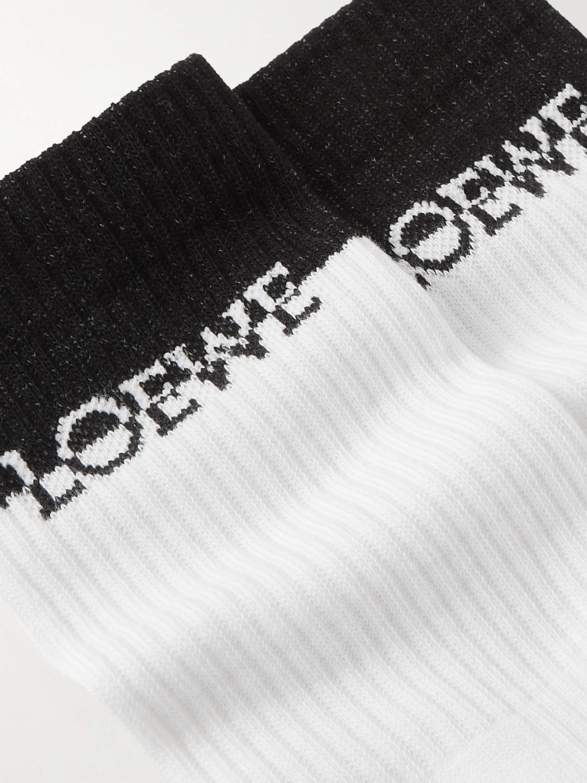 LOEWE Two-Tone Ribbed Cotton-Blend Socks