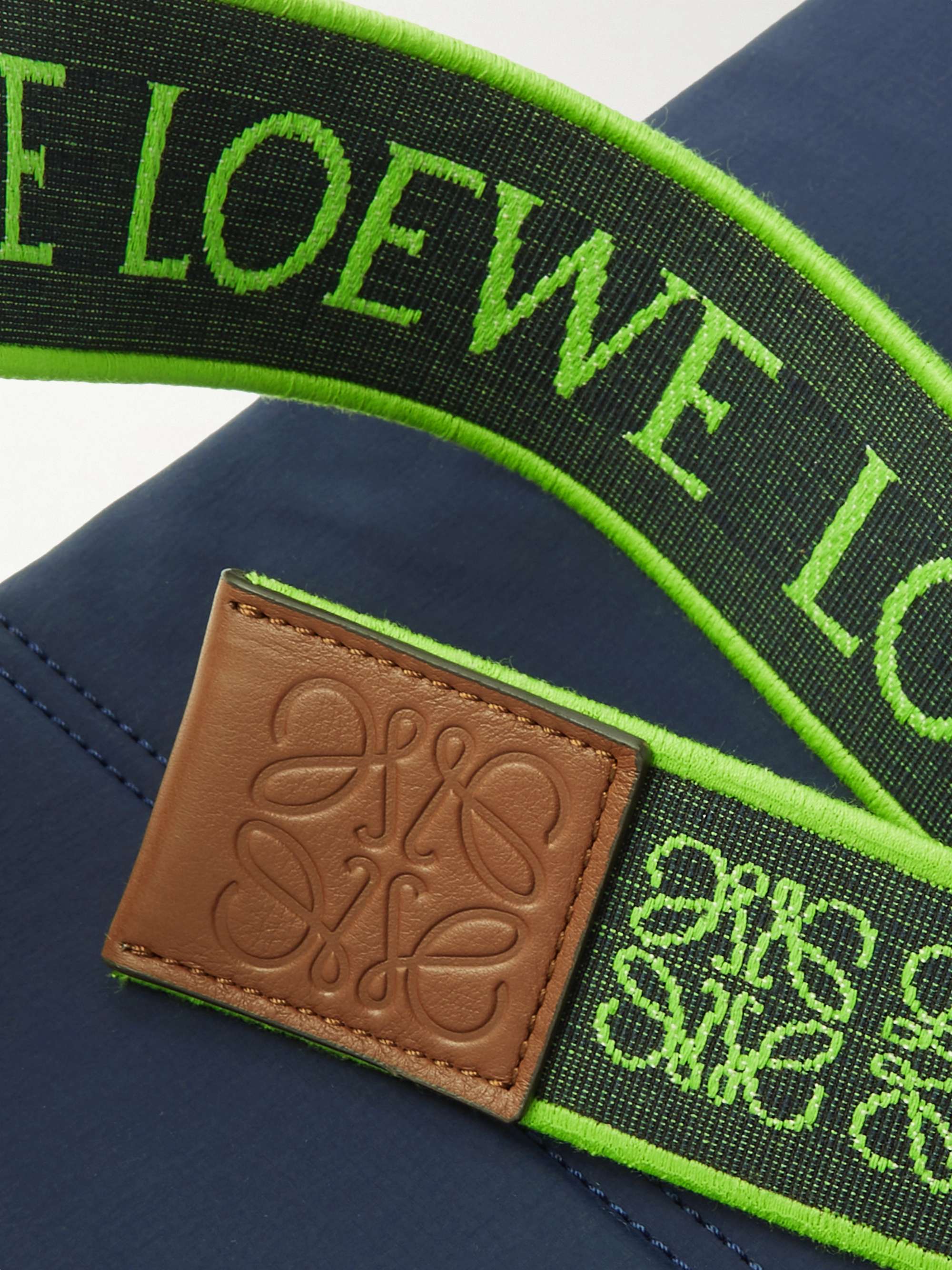 LOEWE Anagram Leather-Trimmed Logo-Jacquard Canvas and Nylon Belt Bag