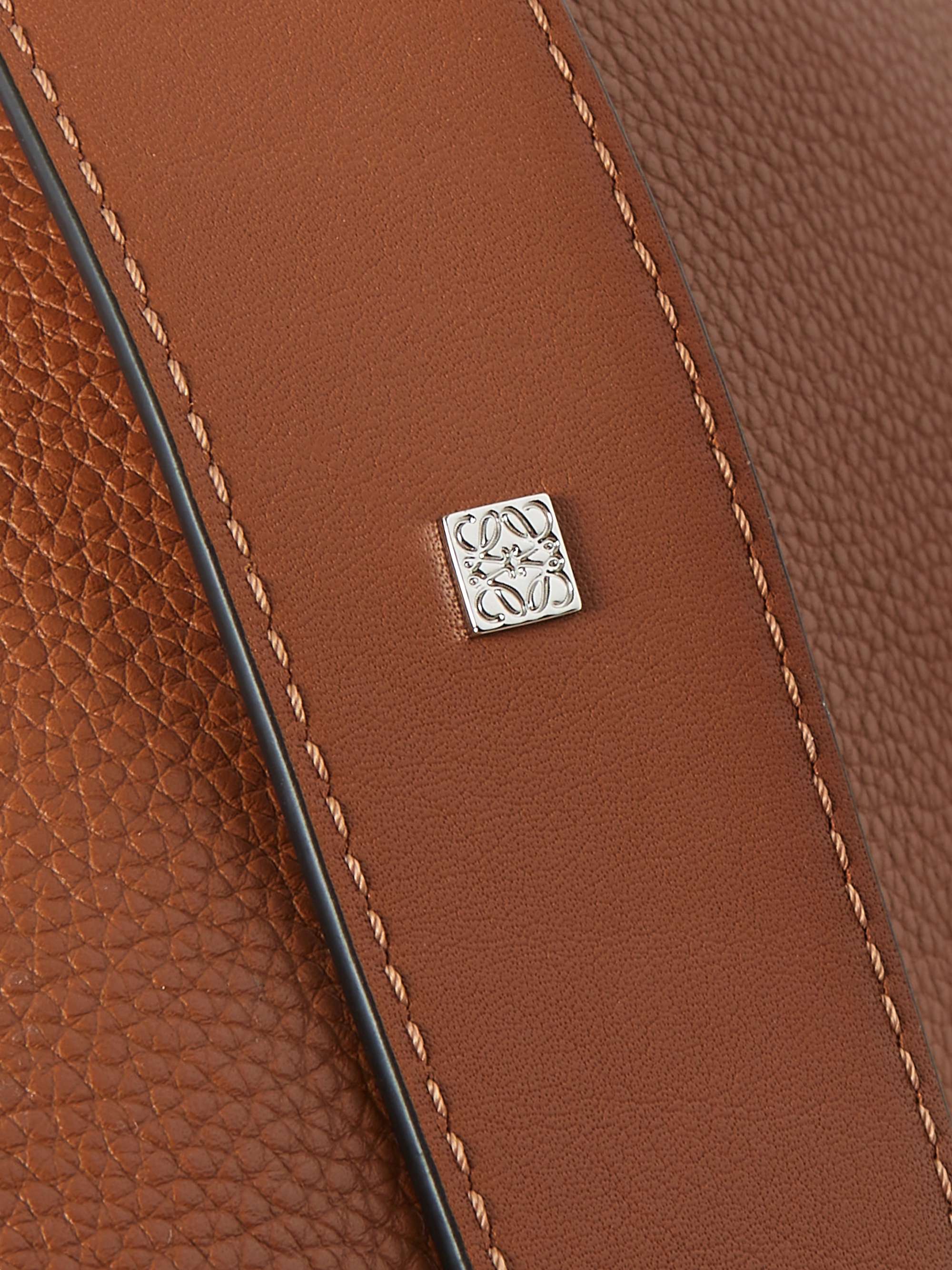 LOEWE Anton Sling Logo-Debossed Full-Grain Leather Bag