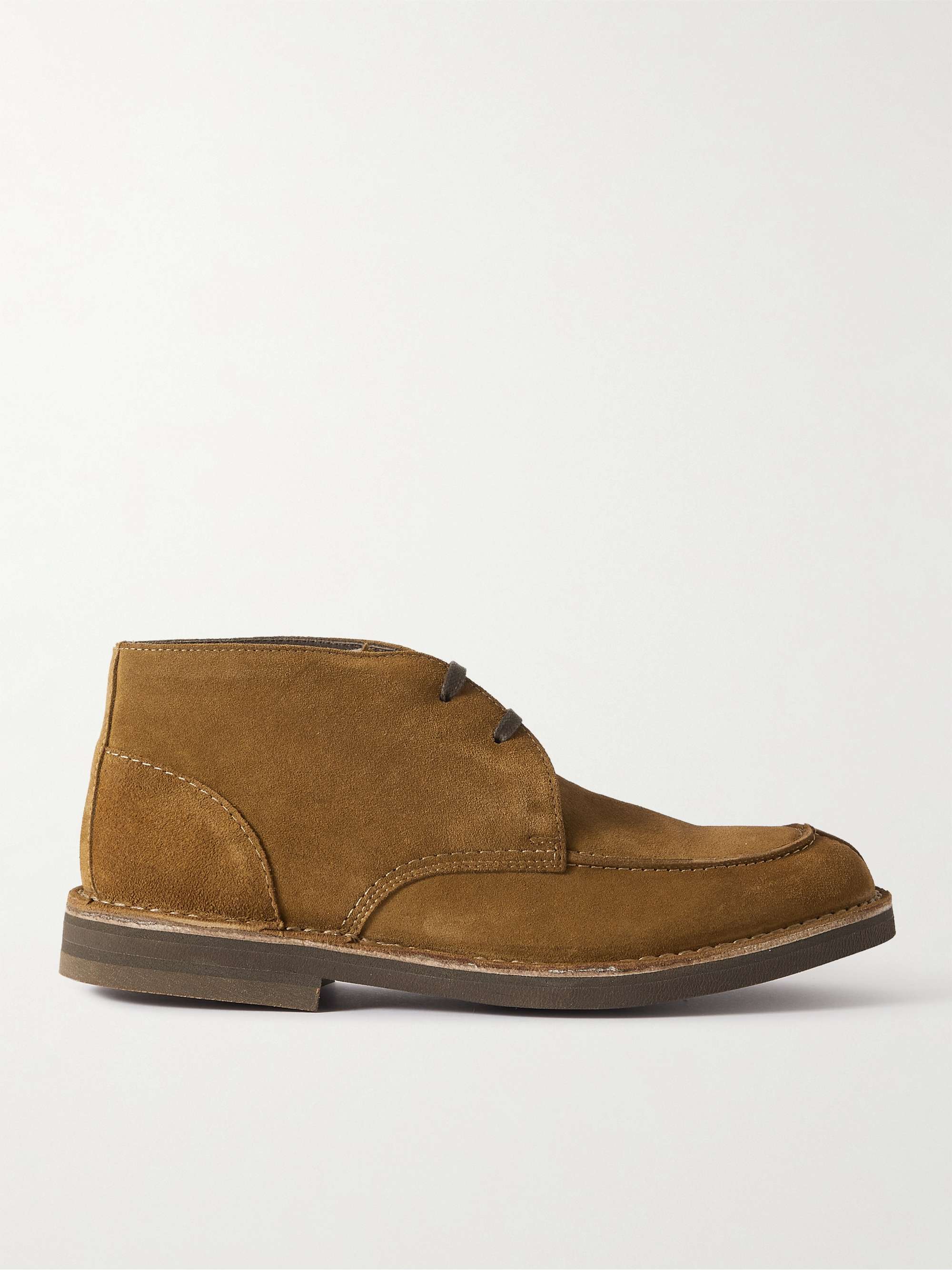 MR P. Andrew Split-Toe Shearling-Lined Suede Chukka Boots