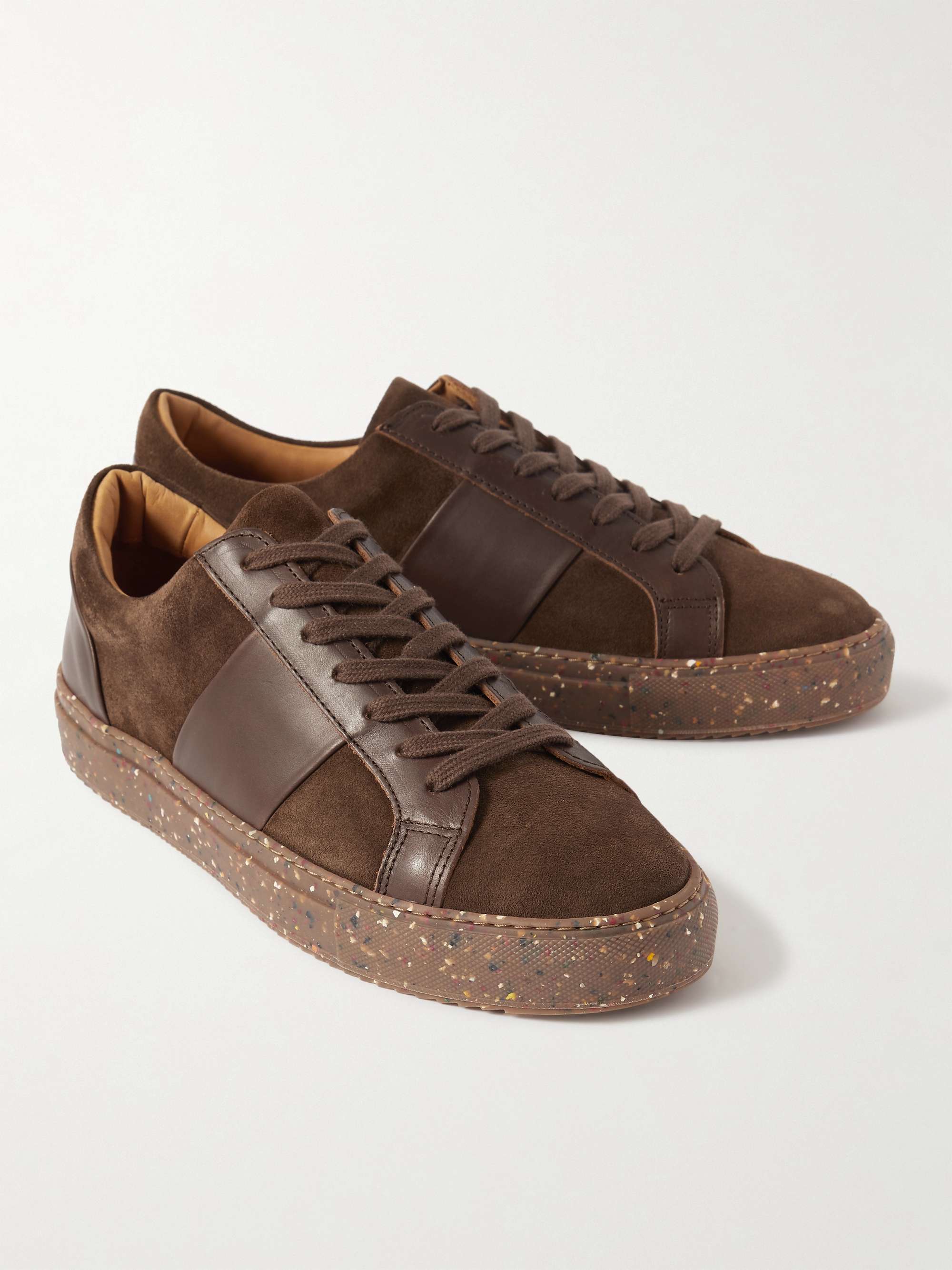 MR P. Larry Leather-Panelled Re-Suede by Evolo Sneakers