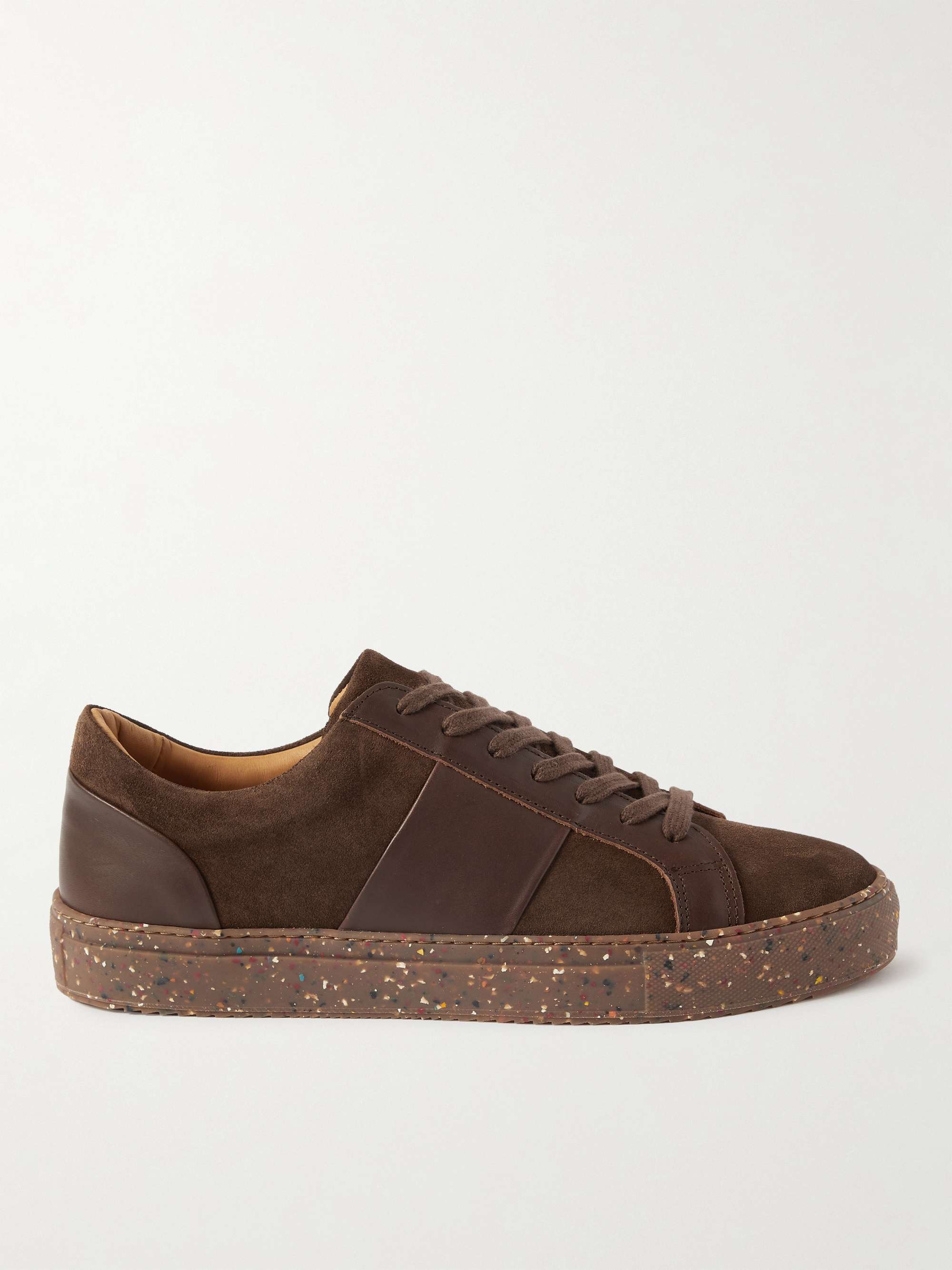 MR P. Larry Leather-Panelled Re-Suede Sneakers