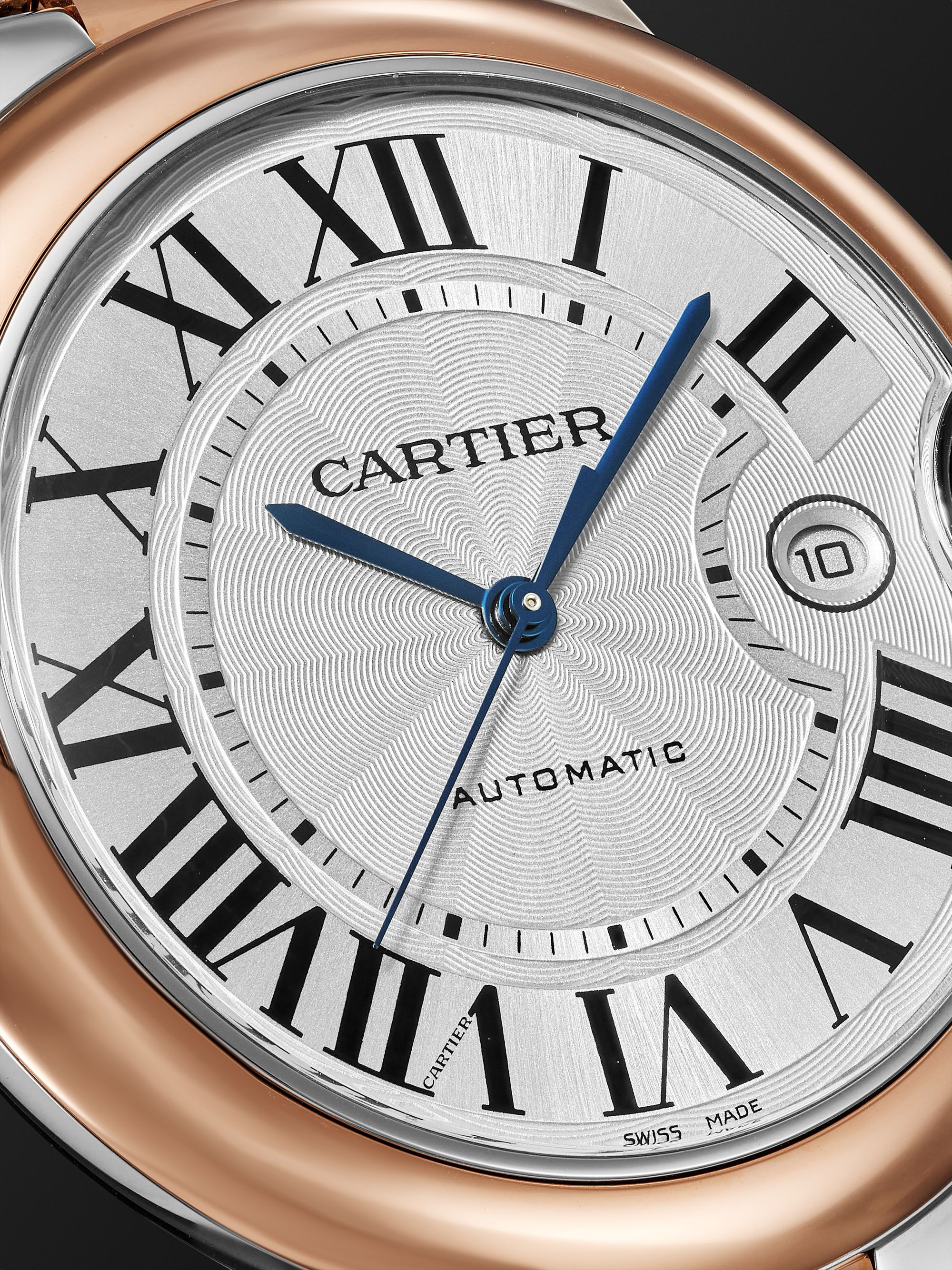 CARTIER Ballon Bleu De Cartier Automatic 42mm 18-Karat Rose Gold and Stainless Steel Watch, Ref. No. W2BB0034