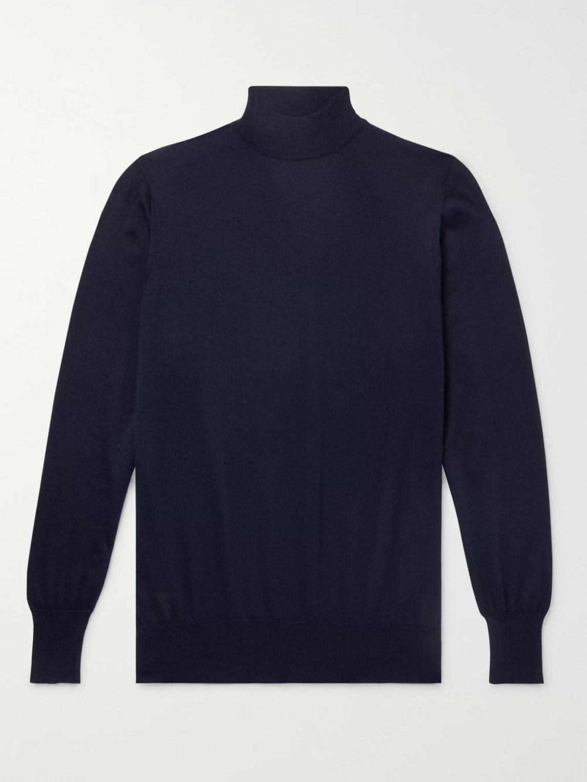 Kingsman Cashmere Mock-neck Sweater In Blue
