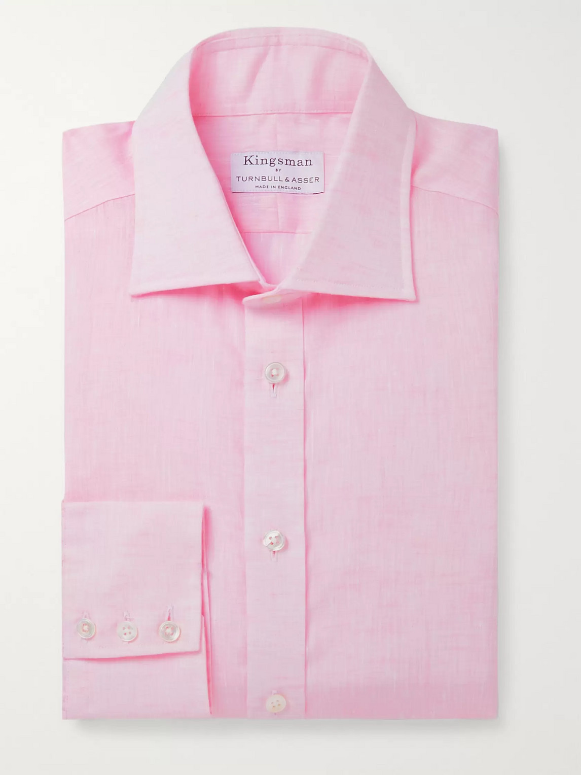 Kingsman Turnbull & Asser Linen Shirt In Pink