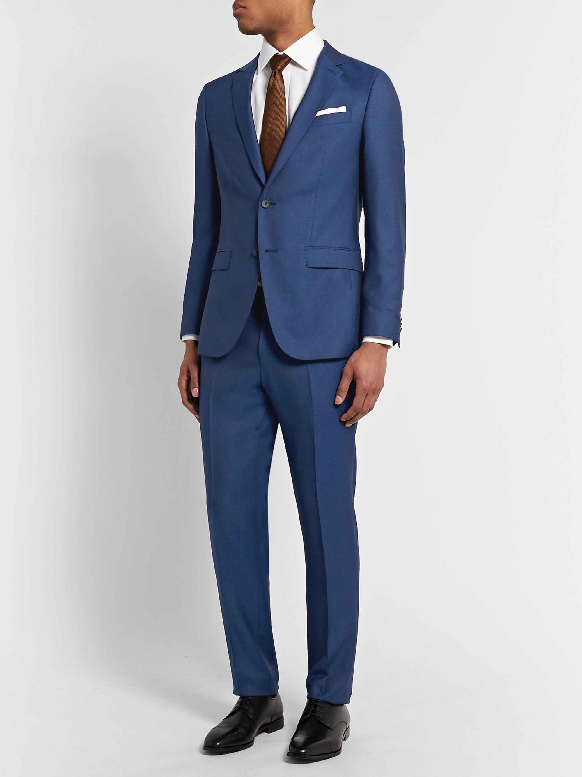 hugo boss slim fit blue suit 