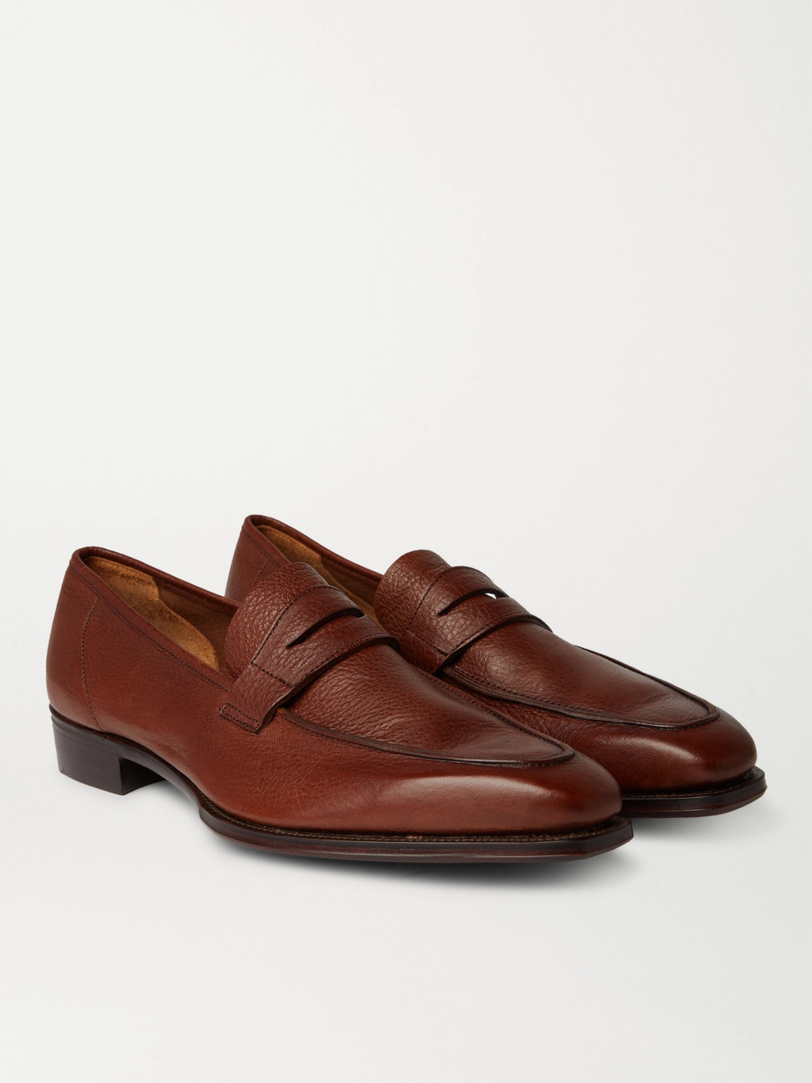 George Cleverley George Leather Loafers In Brown