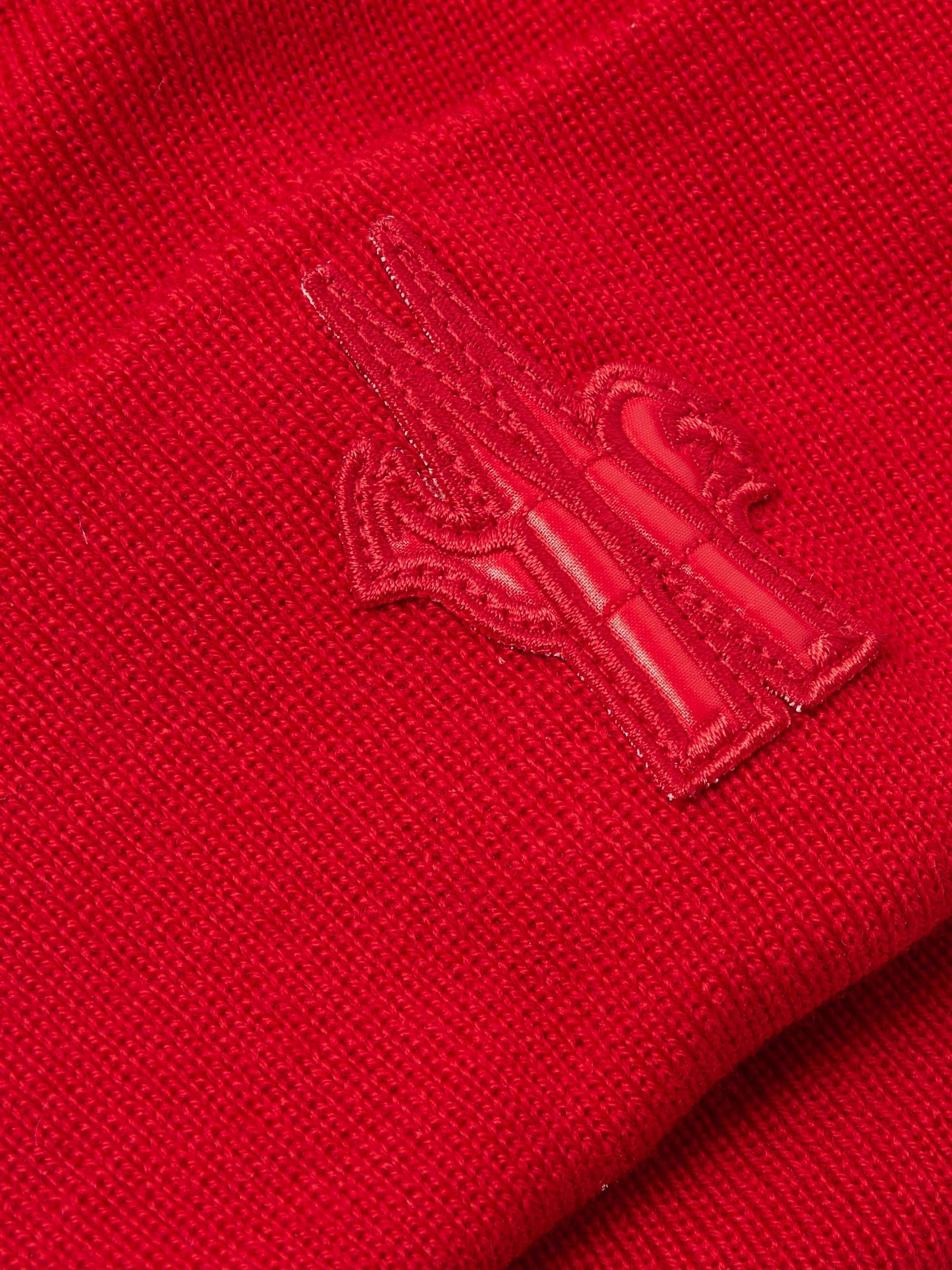 MONCLER GRENOBLE Logo-Appliquéd Virgin Wool Beanie